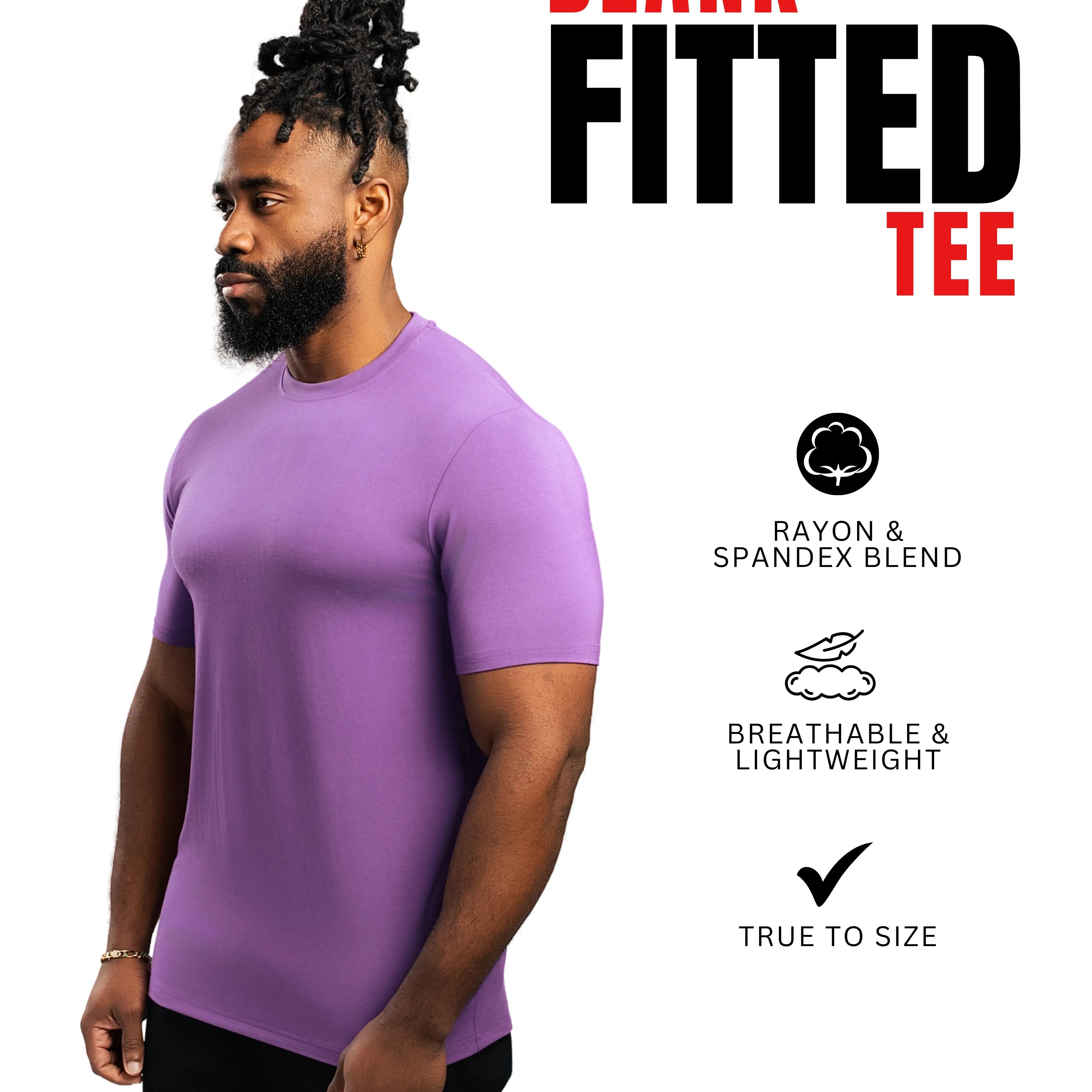 Pink CLEARANCE COLORS MEN'S BLANK FITTED T SHIRT (Copy) ekkovision