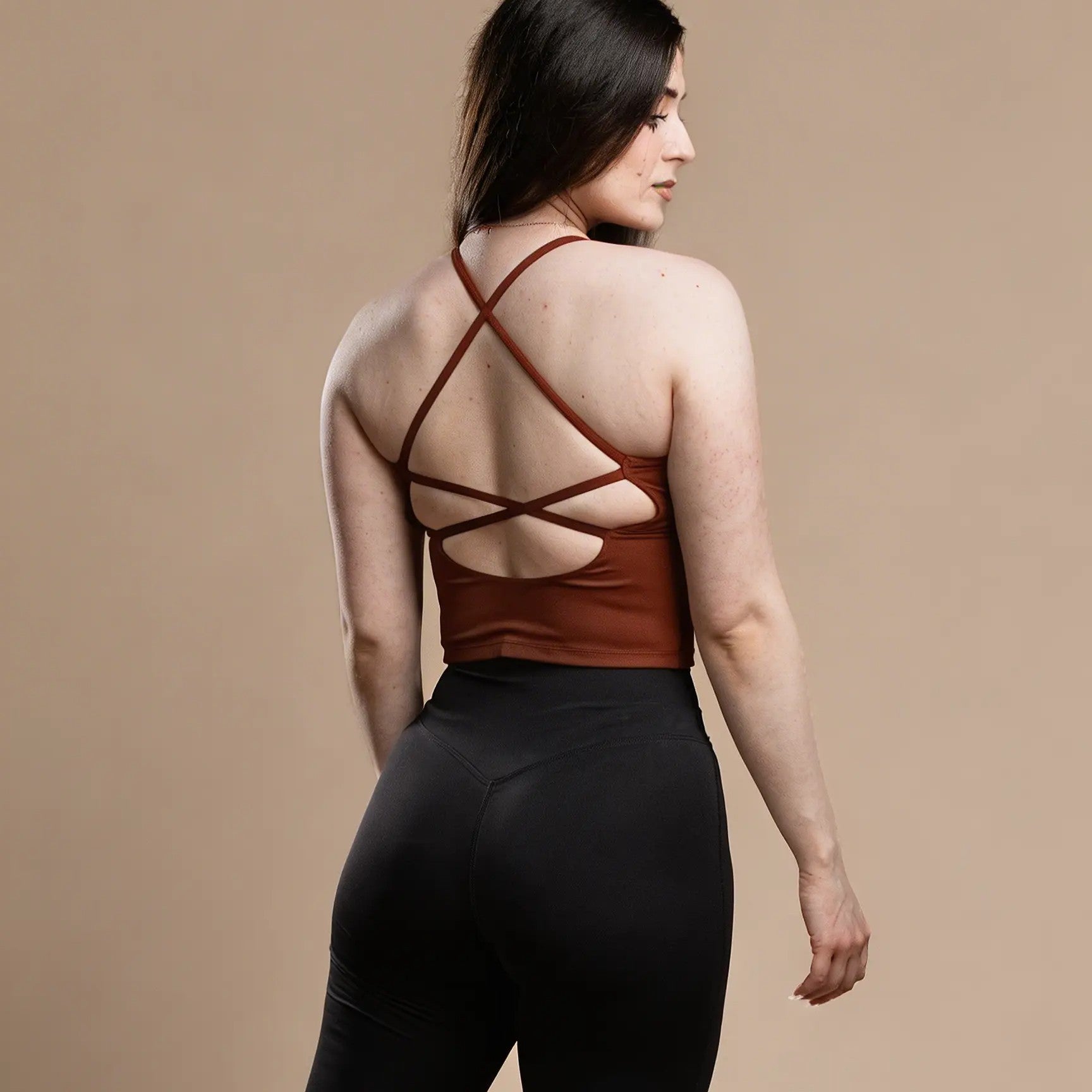 Ekko Womens Back Cross Top