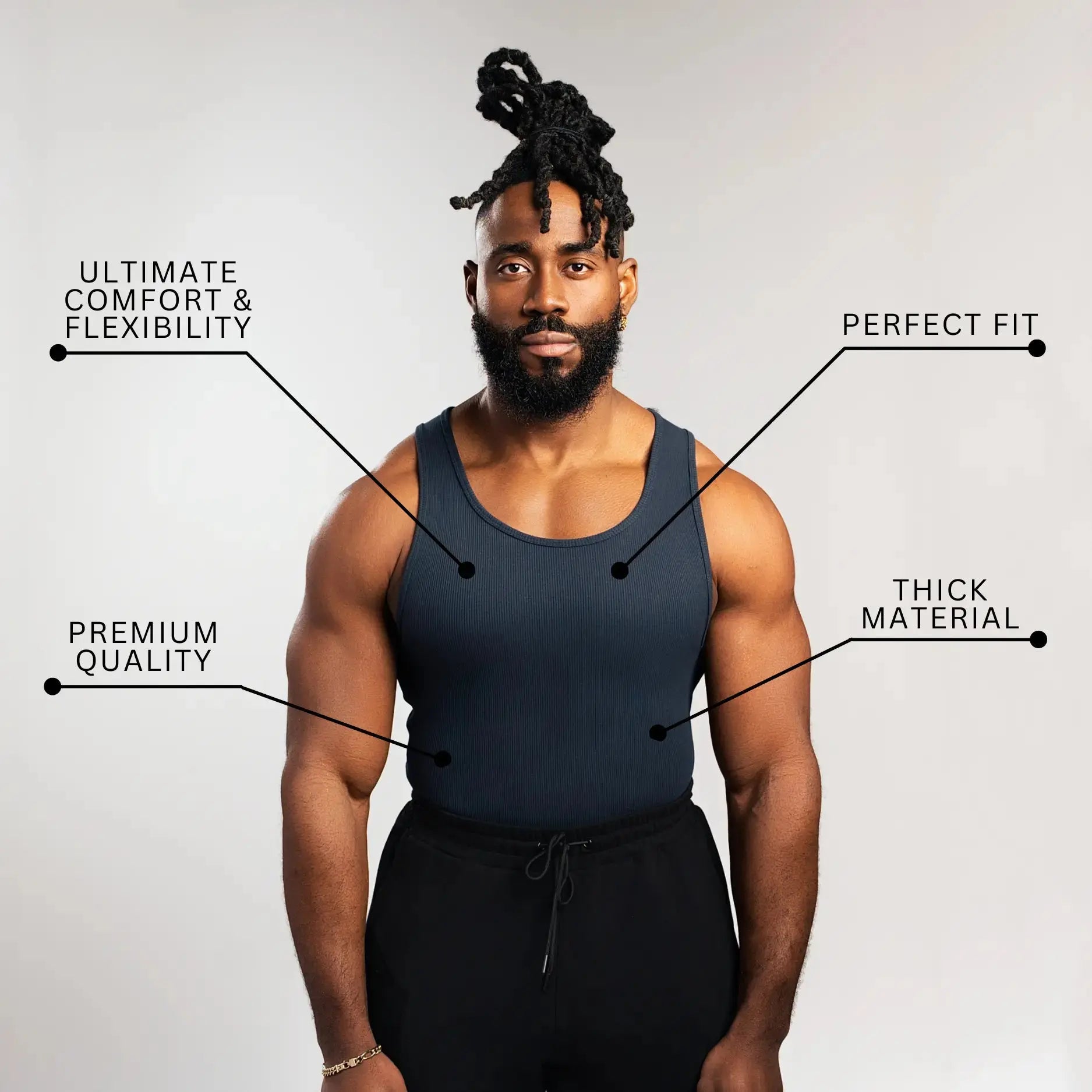 EKKO BEATERS (Please Size up) Cotton Spandex 340gsm Sleeveless Shirt Classic Tank Top - Men's Shirt with Classic Design Fitness Wear Athletic Wear - ekkovision