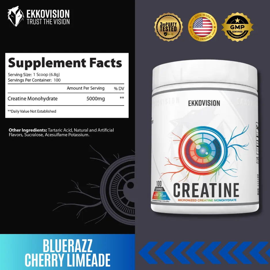 Ekko Creatine 3RD Party Tested Dietary Healthcare Supplement - ekkovision