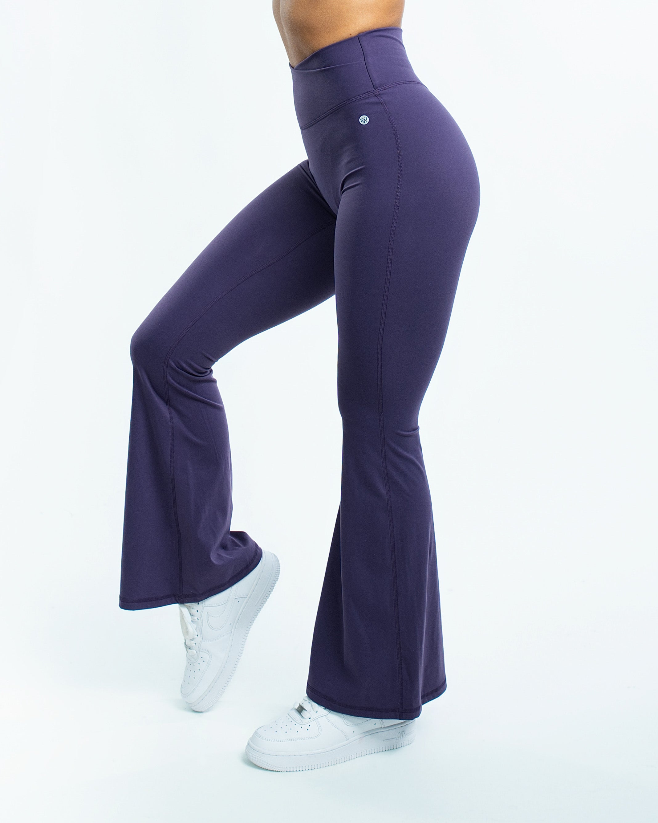 EKKO Womens Seamless High Waisted Crossover Flare Leggings