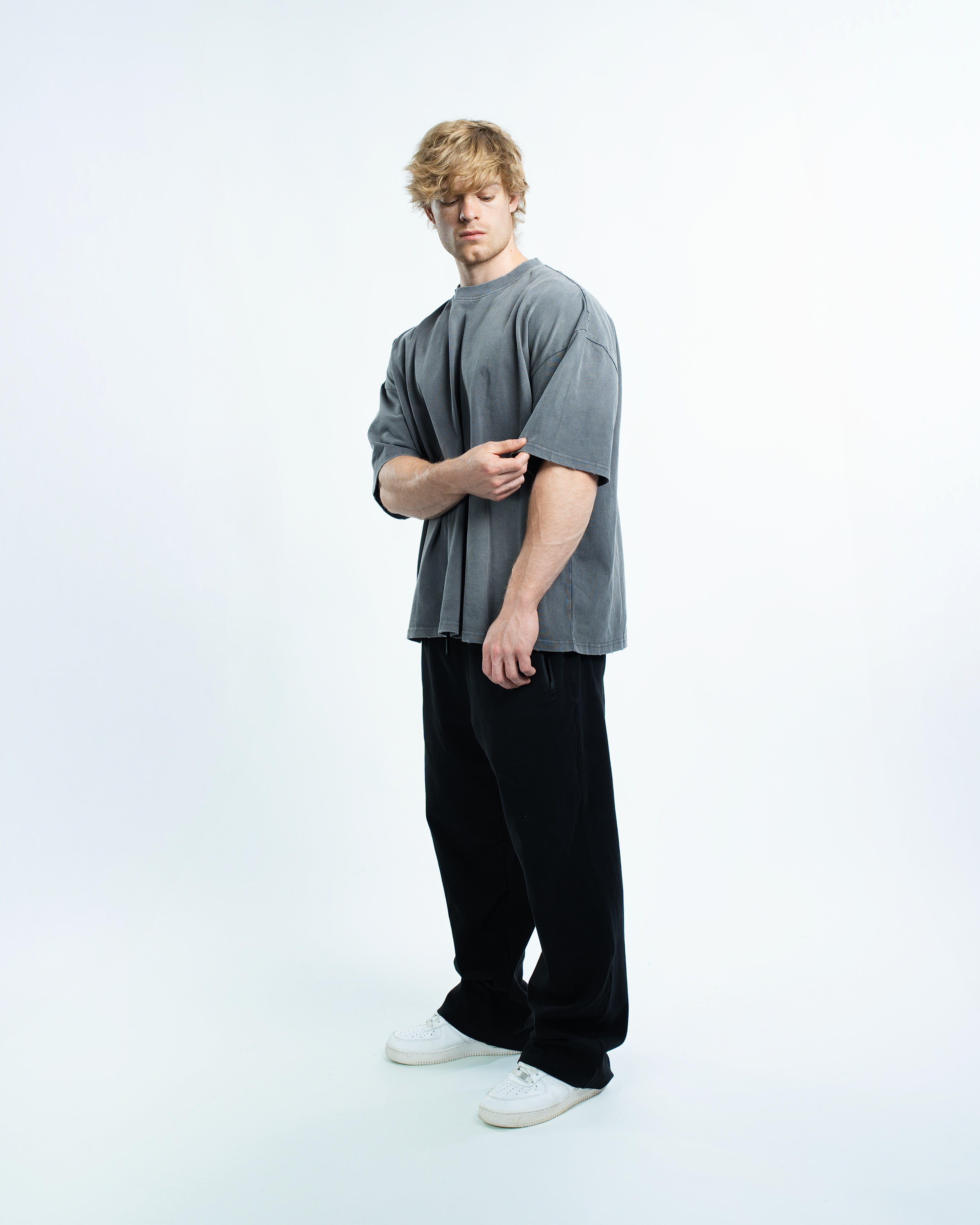 Ekko Distressed Acid Wash Oversized T-Shirt