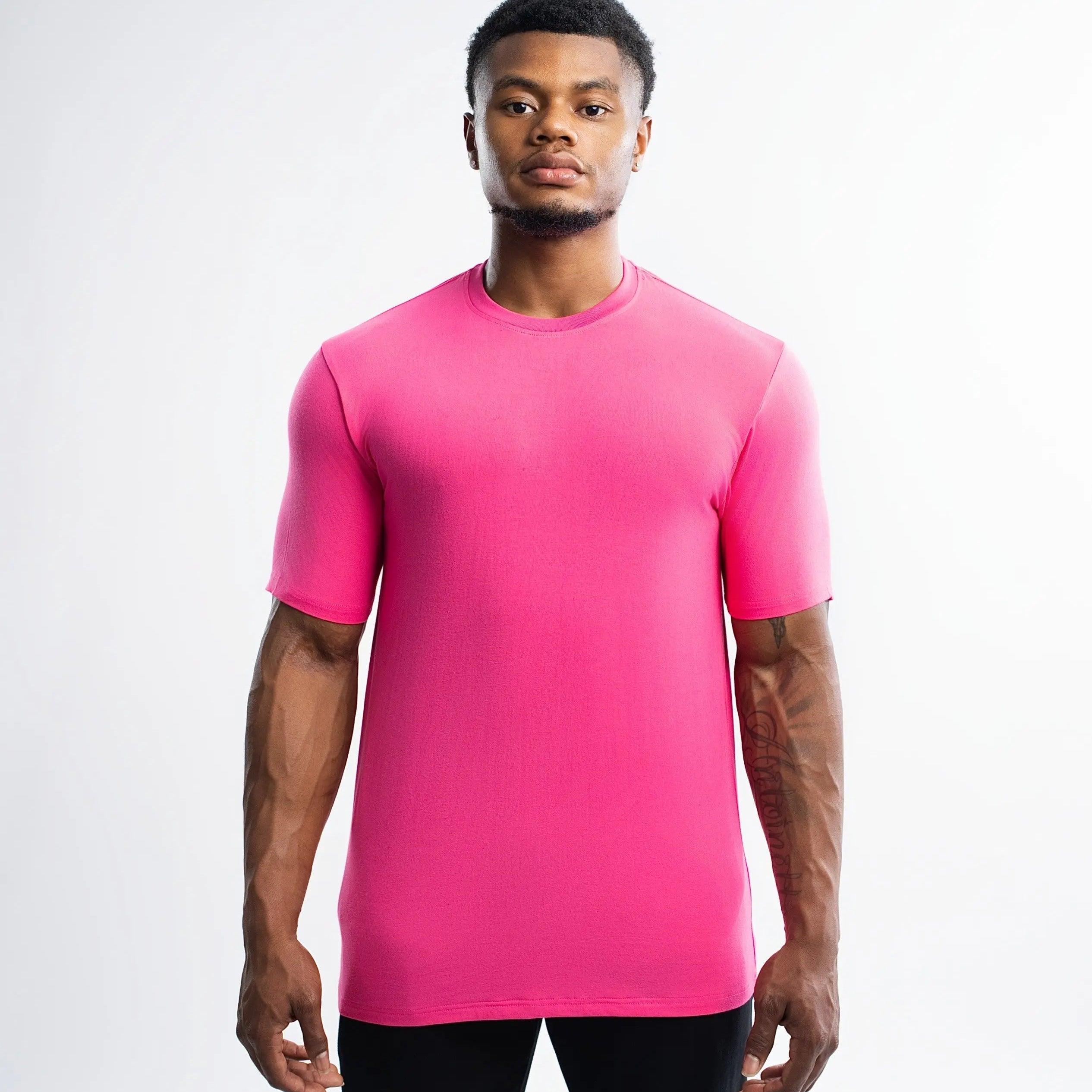 Pink CLEARANCE COLORS MEN'S BLANK FITTED T SHIRT (Copy) ekkovision