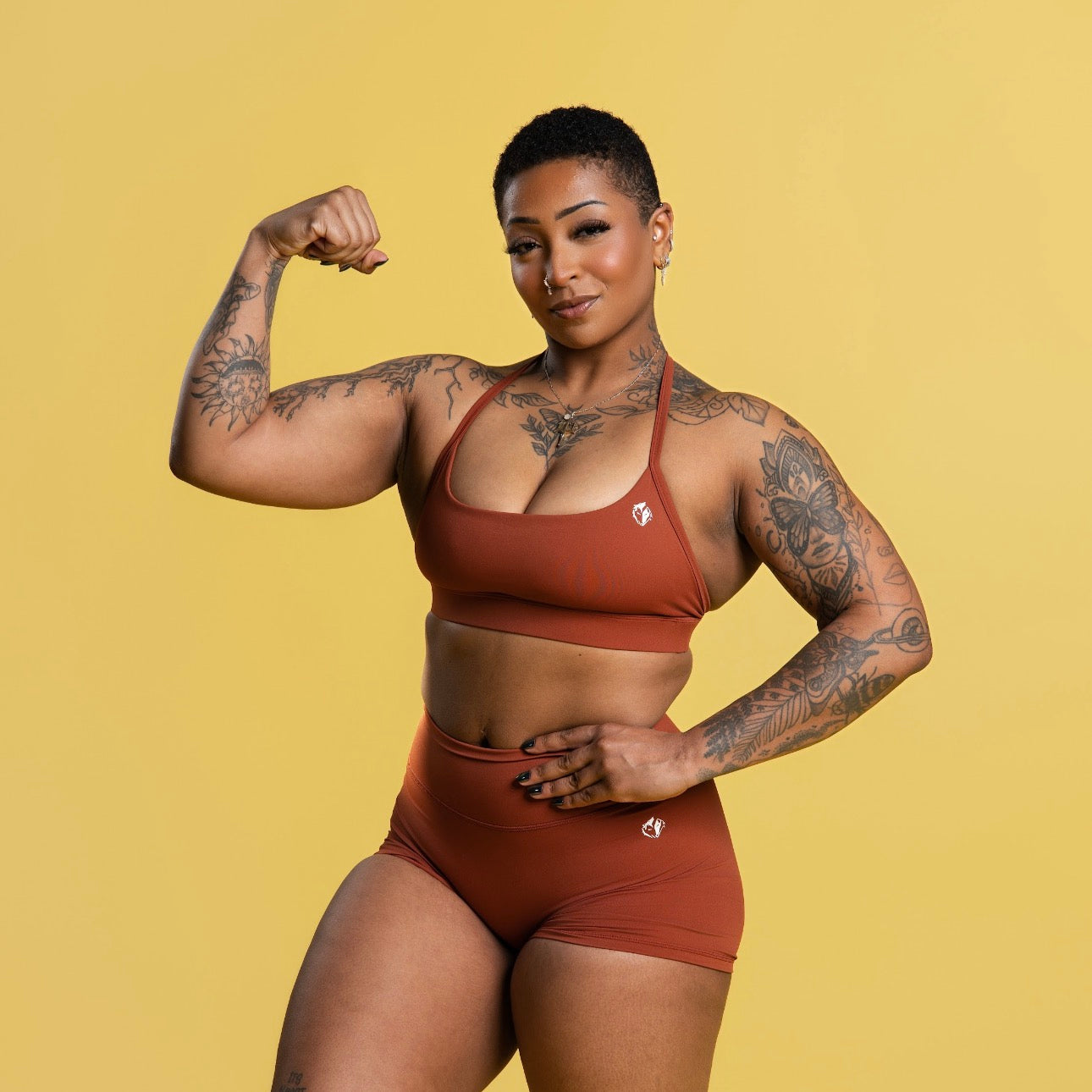 Ekko Womens Minimal Halter Sports Bra