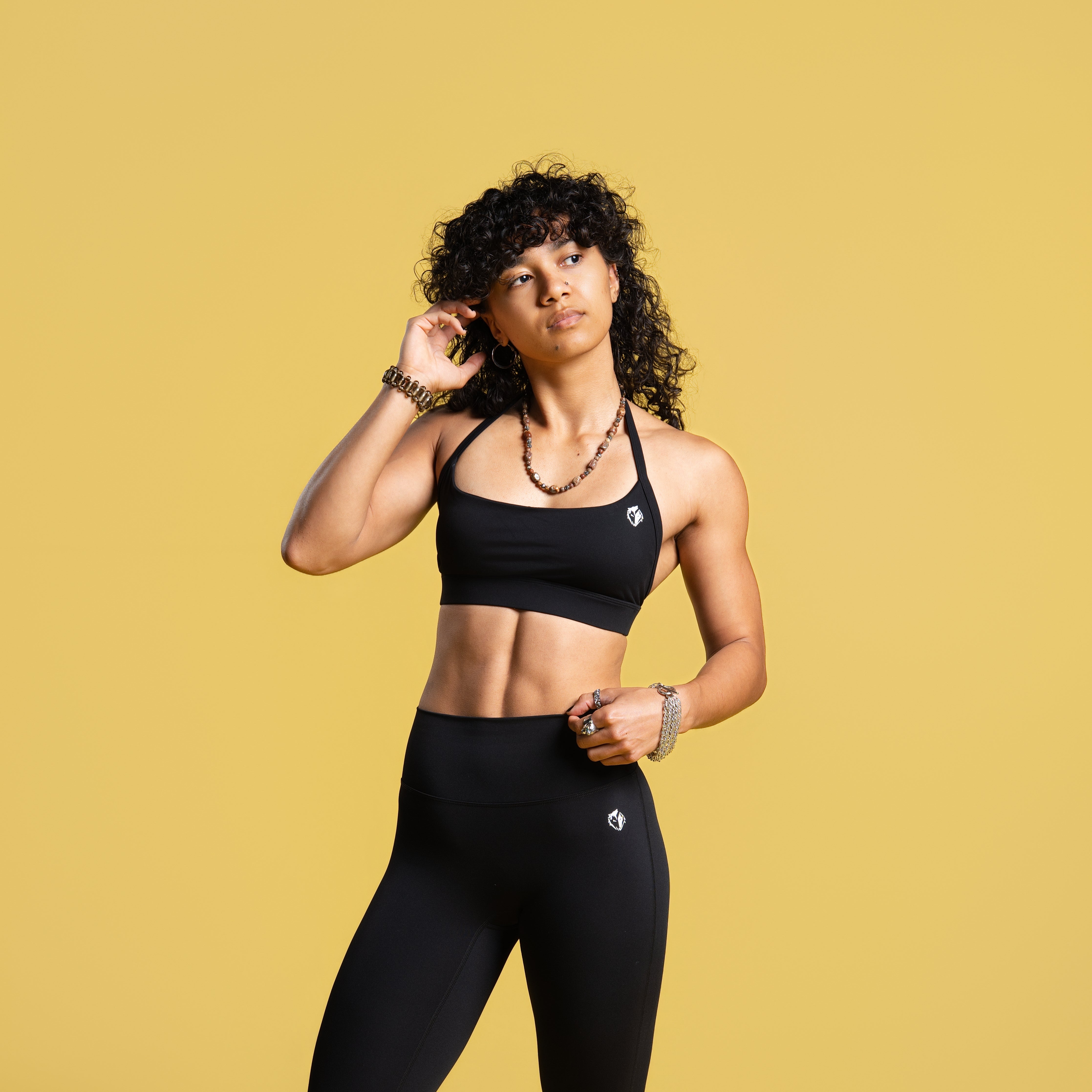 Ekko Womens Minimal Halter Sports Bra