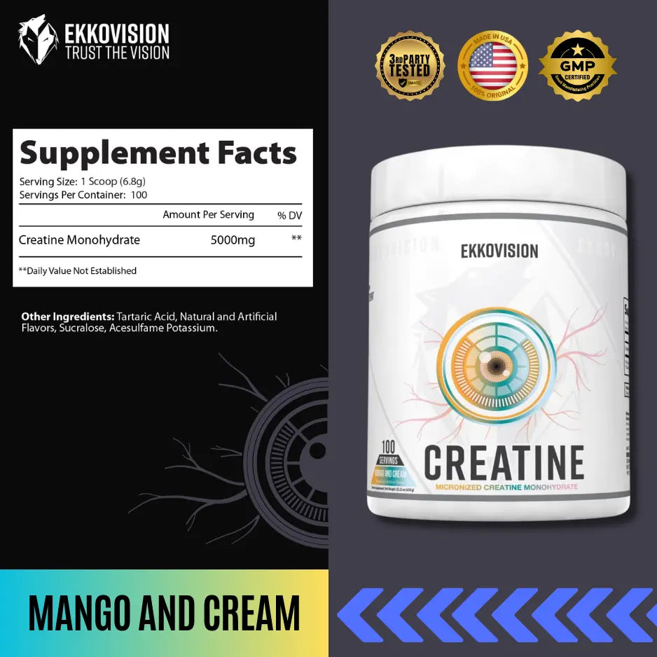 Ekko Creatine 3RD Party Tested Dietary Healthcare Supplement - ekkovision