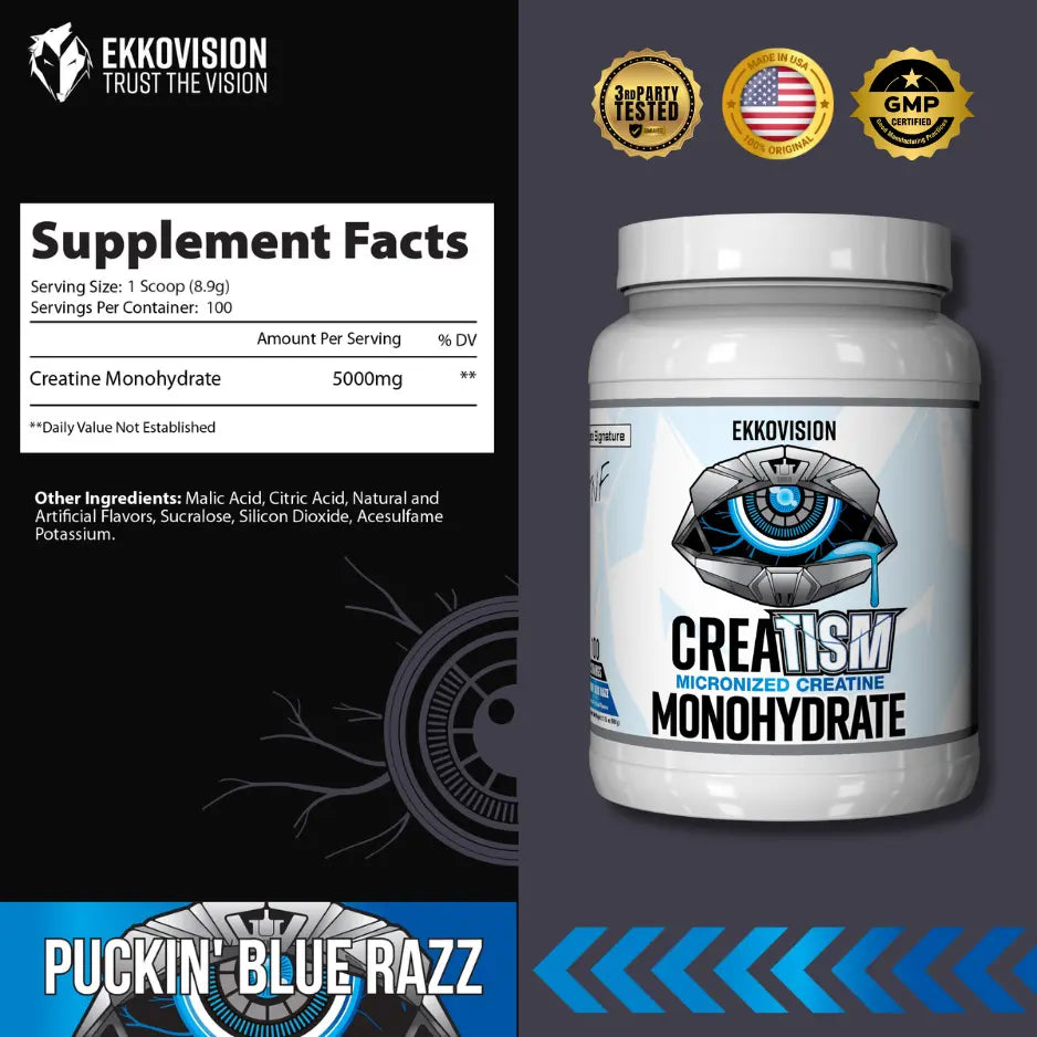 Ekko Creatine 3RD Party Tested Dietary Healthcare Supplement - ekkovision