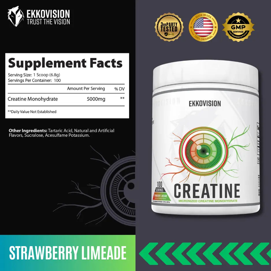 Ekko Creatine 3RD Party Tested Dietary Healthcare Supplement - ekkovision