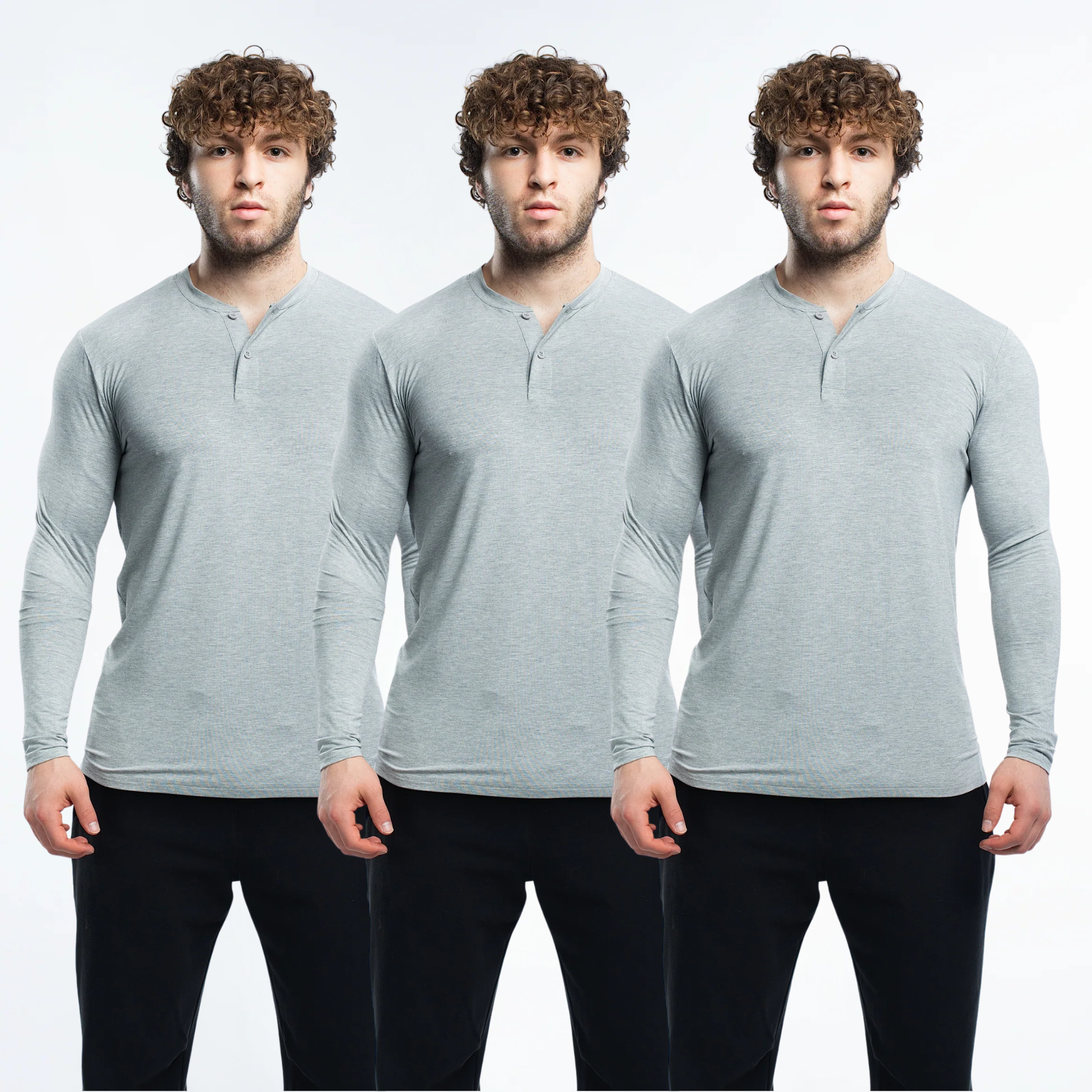 EKKO Blank Henley Long Sleeve