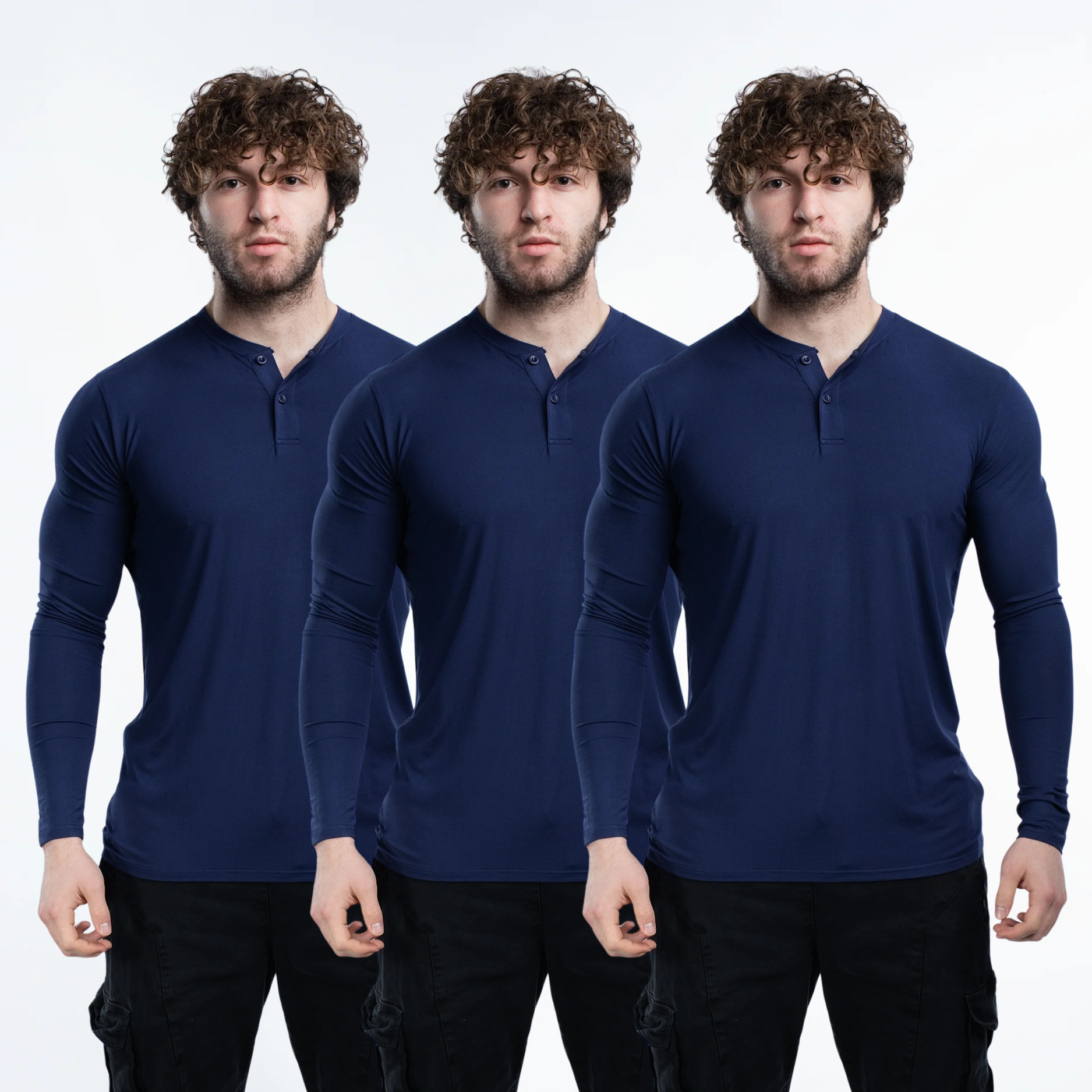 EKKO Blank Henley Long Sleeve