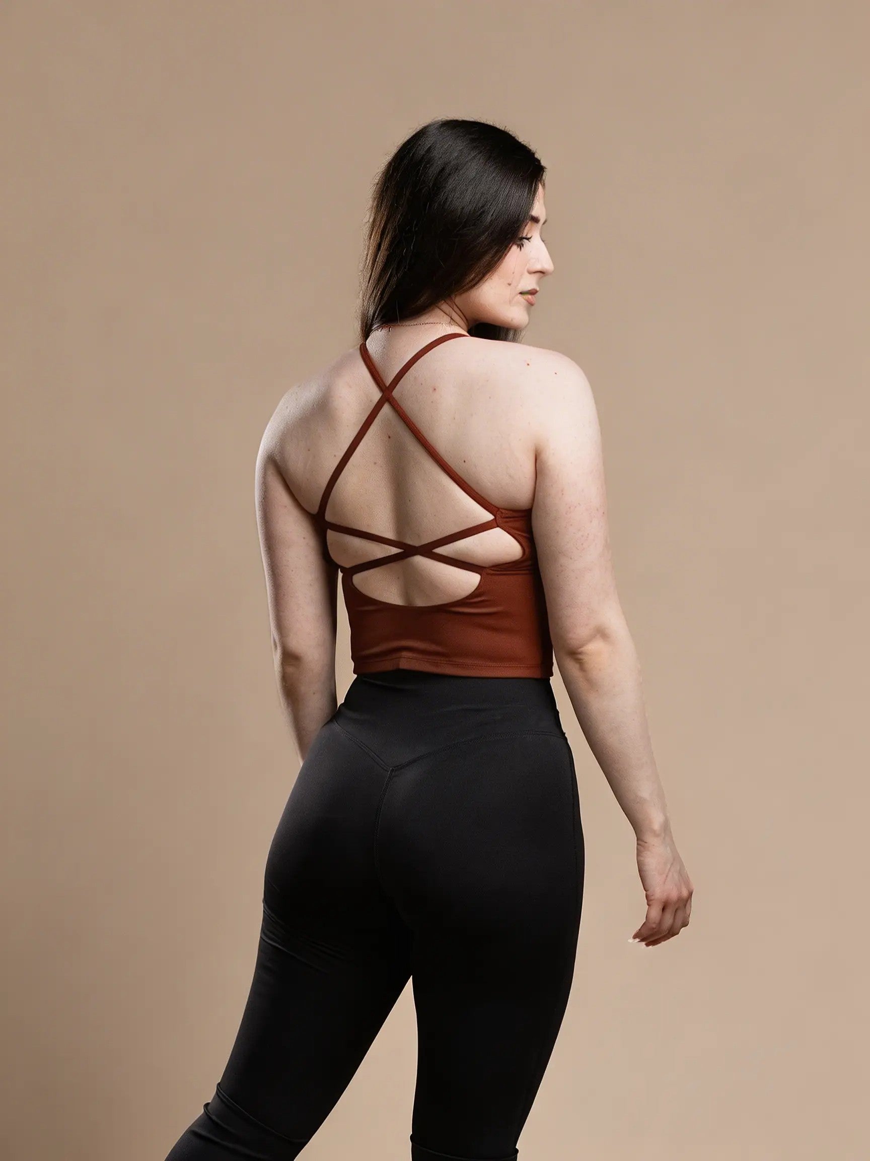 Ekko Womens Back Cross Top