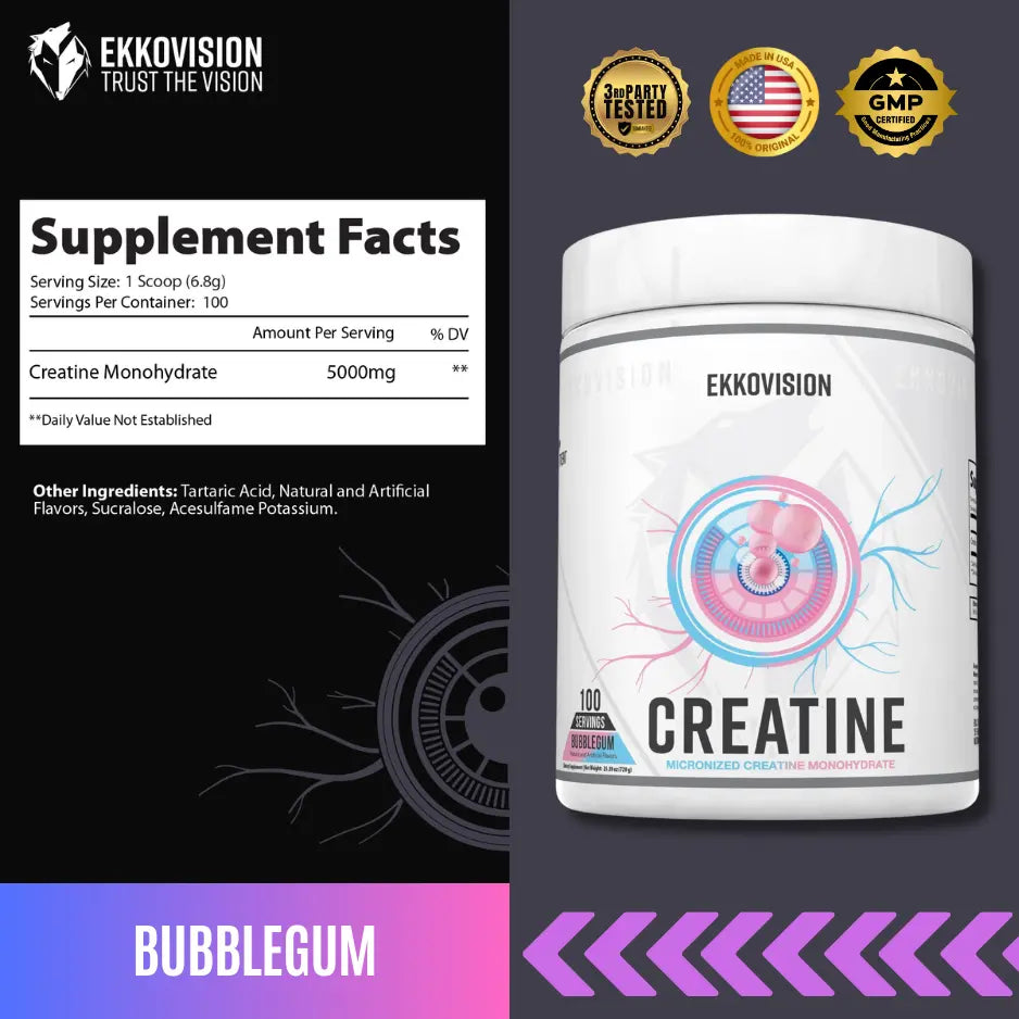Ekko Creatine 3RD Party Tested Dietary Healthcare Supplement - ekkovision