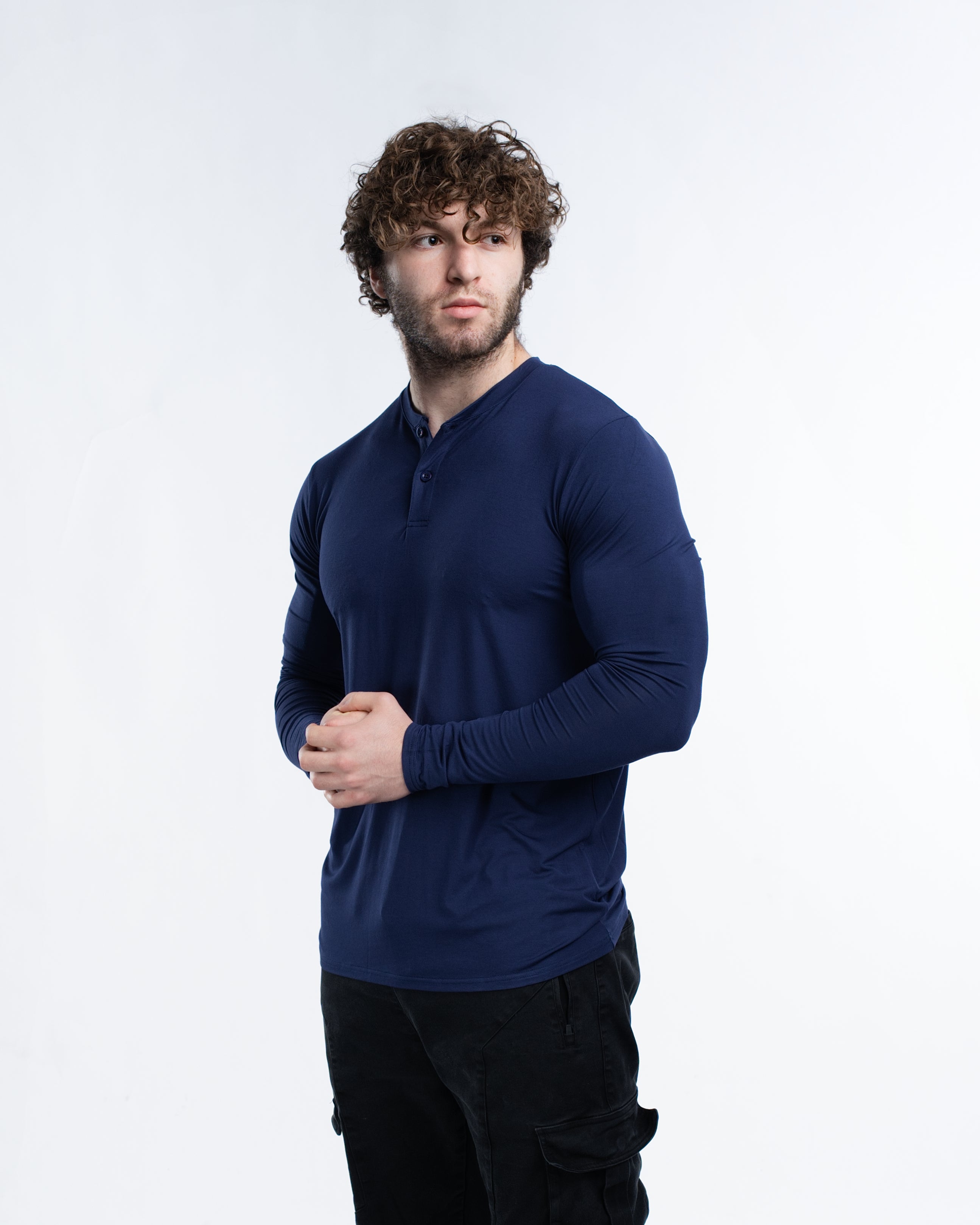 EKKO Blank Henley Long Sleeve