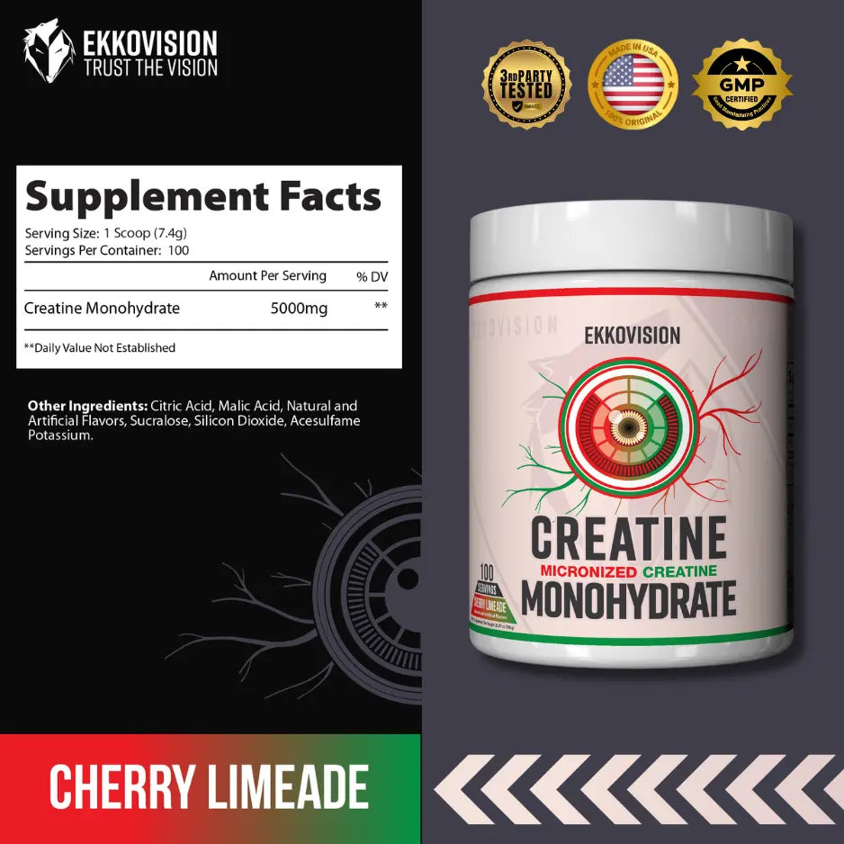Ekko Creatine 3RD Party Tested Dietary Healthcare Supplement - ekkovision