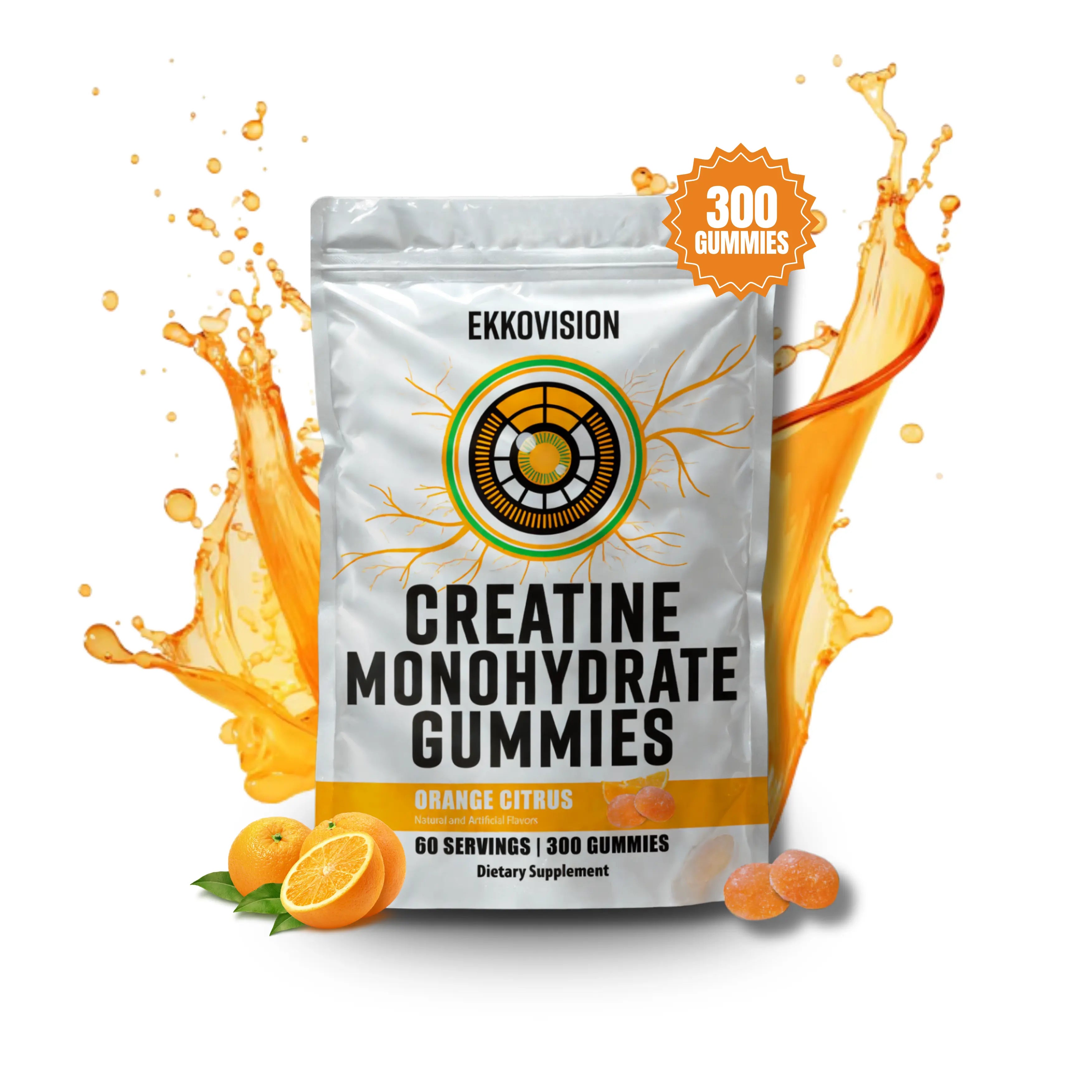 EKKO Creatine Gummies 300 Gummies 3RD Party Tested
