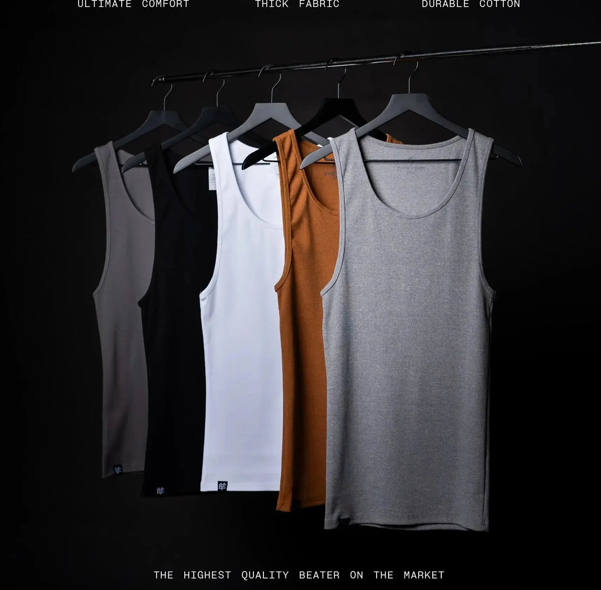 EKKO BEATERS (Please Size up) Cotton Spandex 340gsm Sleeveless Shirt Classic Tank Top - Men's Shirt with Classic Design Fitness Wear Athletic Wear - ekkovision