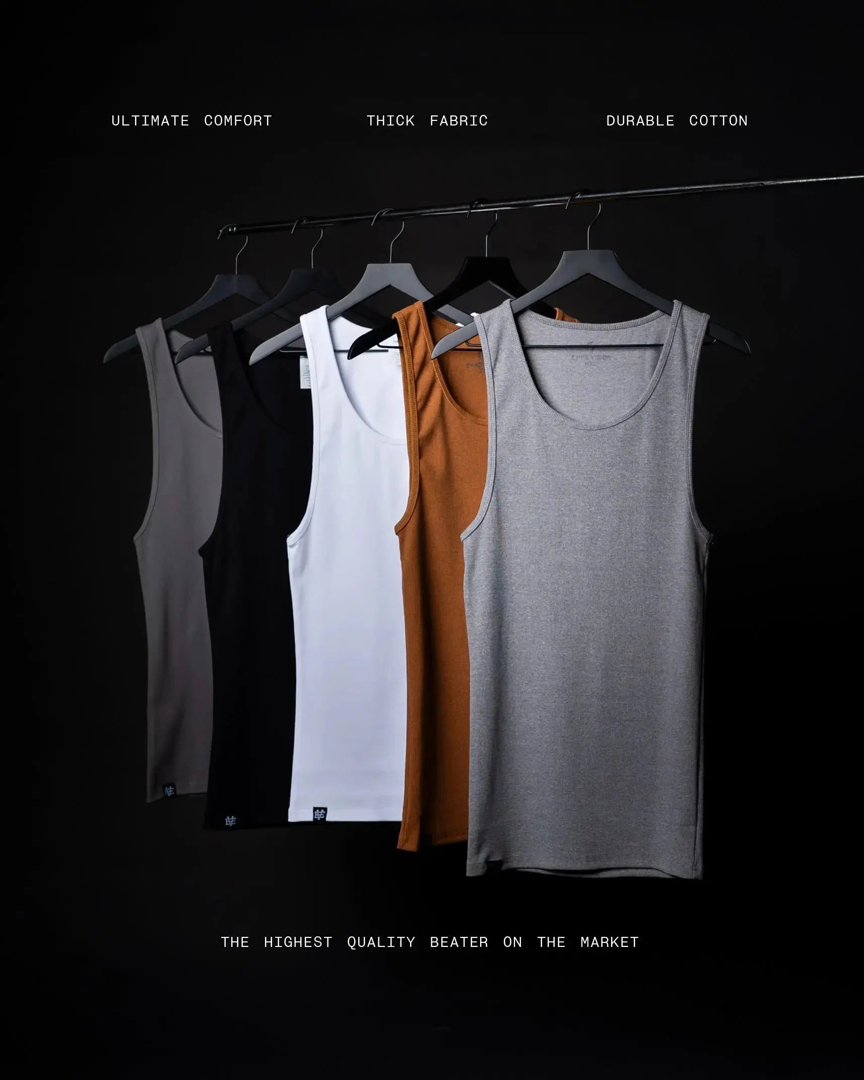 EKKO BEATERS (Please Size up) Cotton Spandex 340gsm Sleeveless Shirt Classic Tank Top - Men's Shirt with Classic Design Fitness Wear Athletic Wear - ekkovision