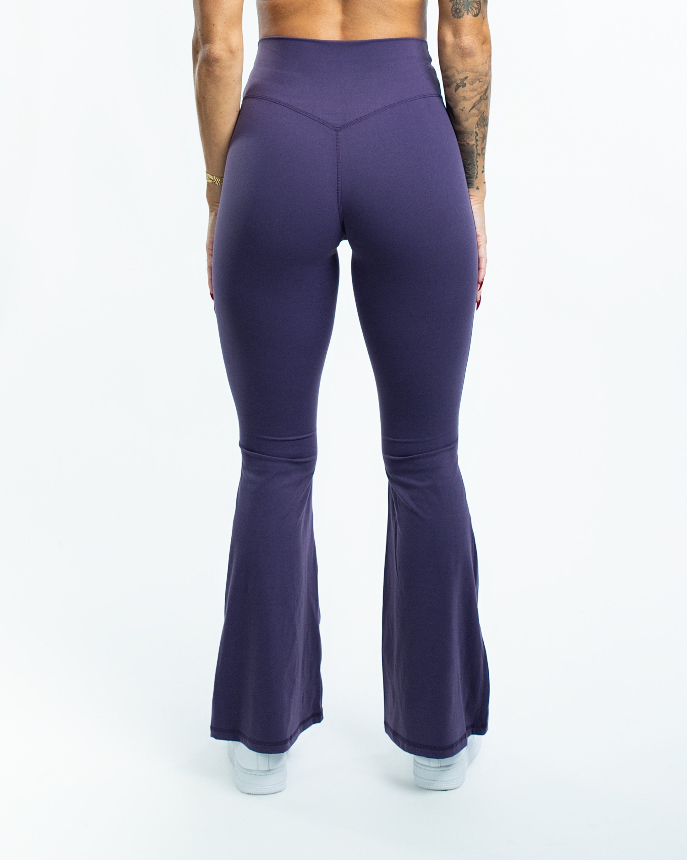 EKKO Womens Seamless High Waisted Crossover Flare Leggings