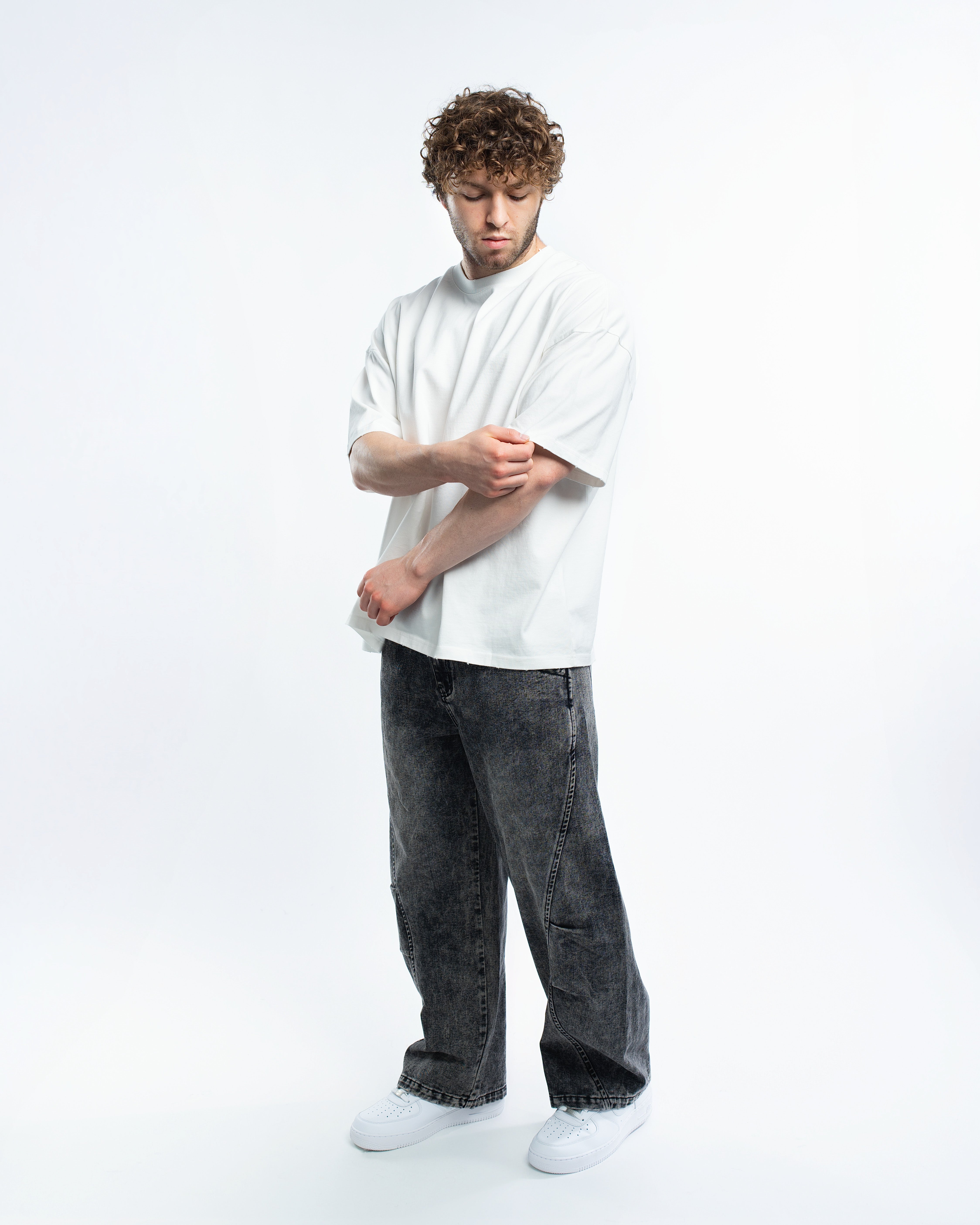 Ekko Distressed Acid Wash Oversized T-Shirt