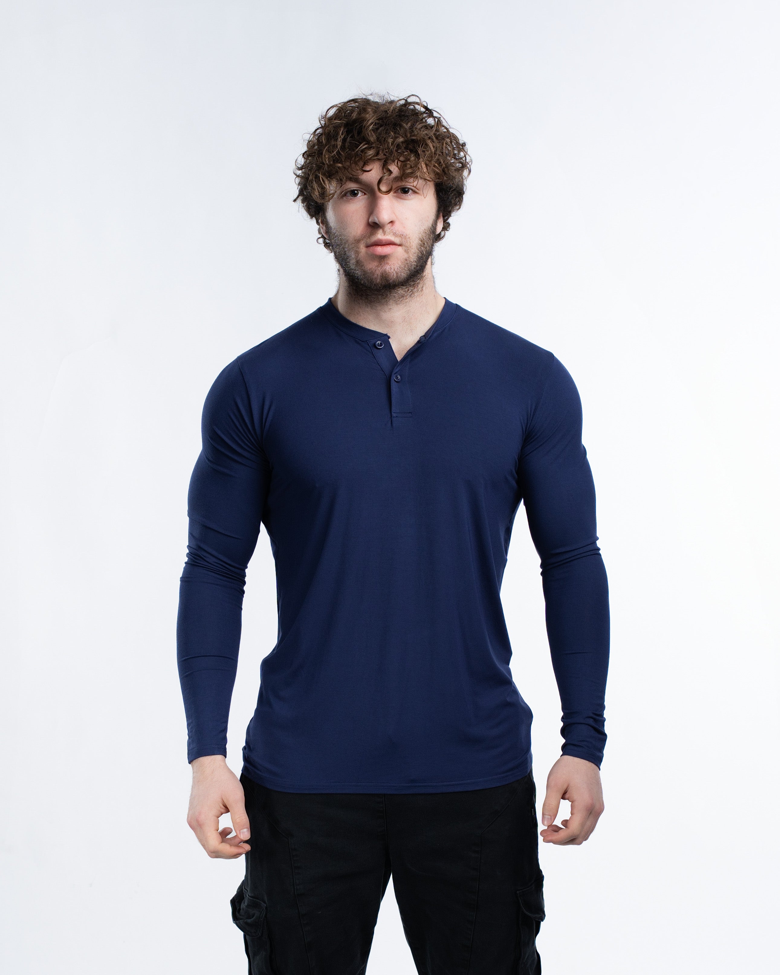 EKKO Blank Henley Long Sleeve