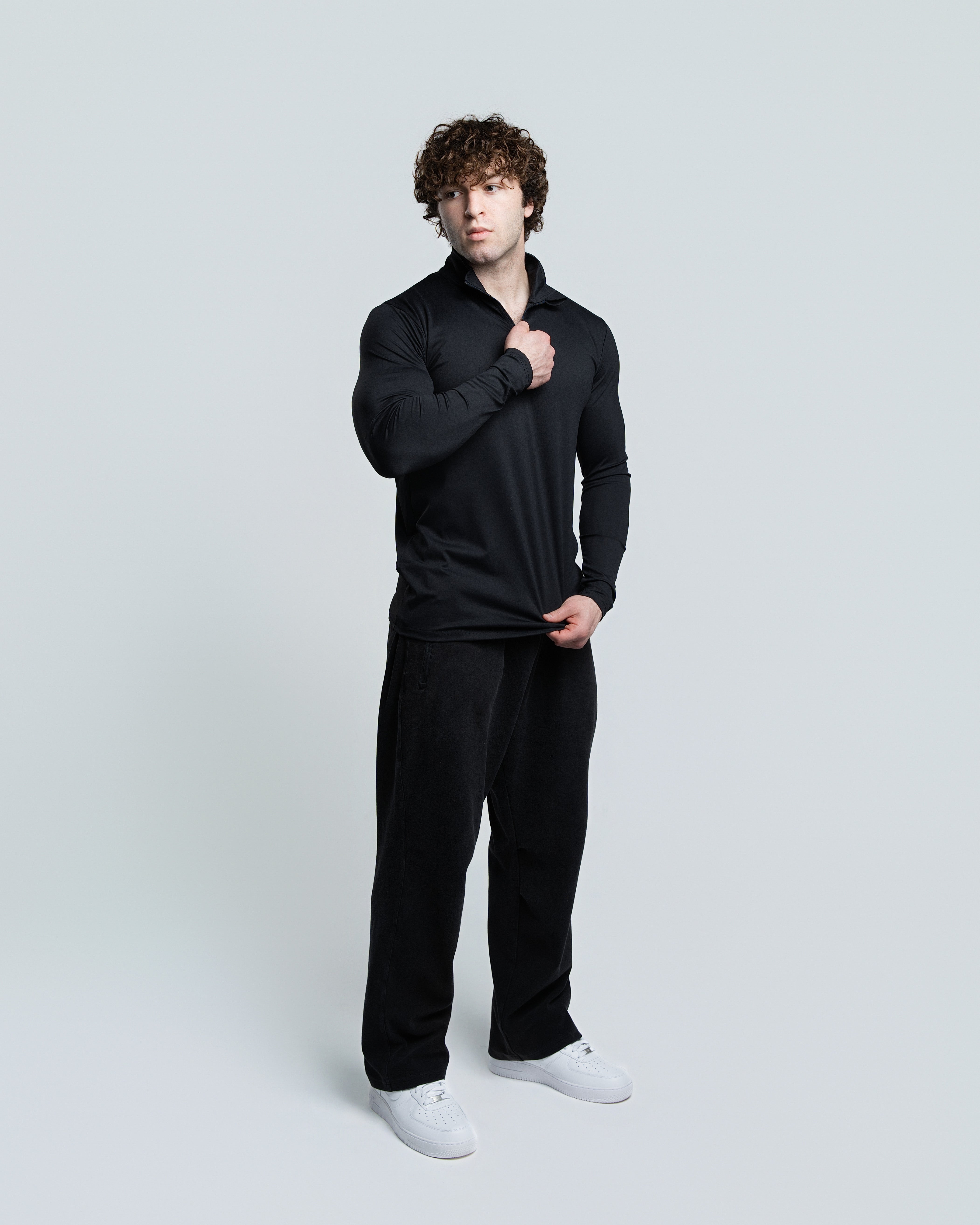 Brushed Nylon Quarter Zip