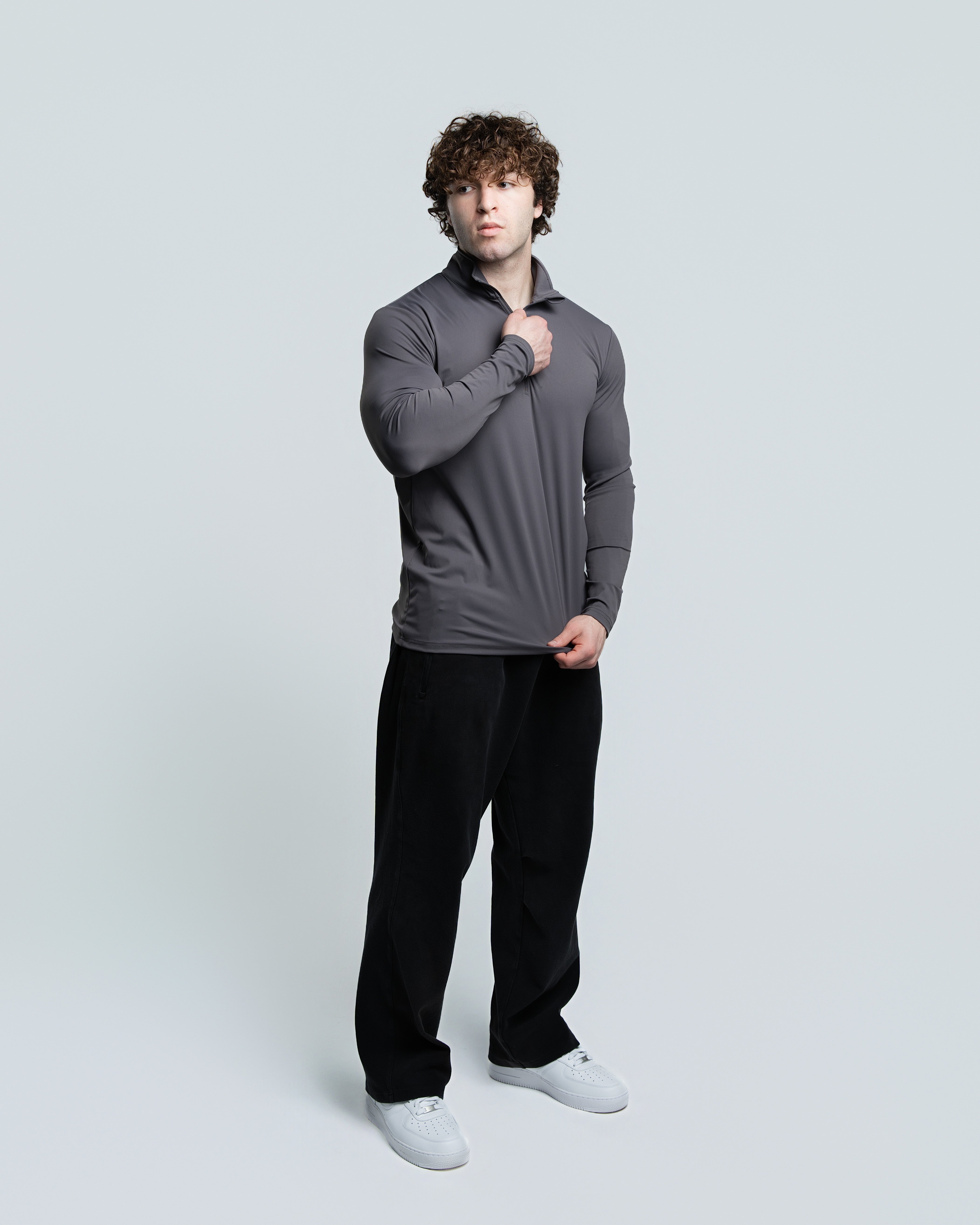 Brushed Nylon Quarter Zip