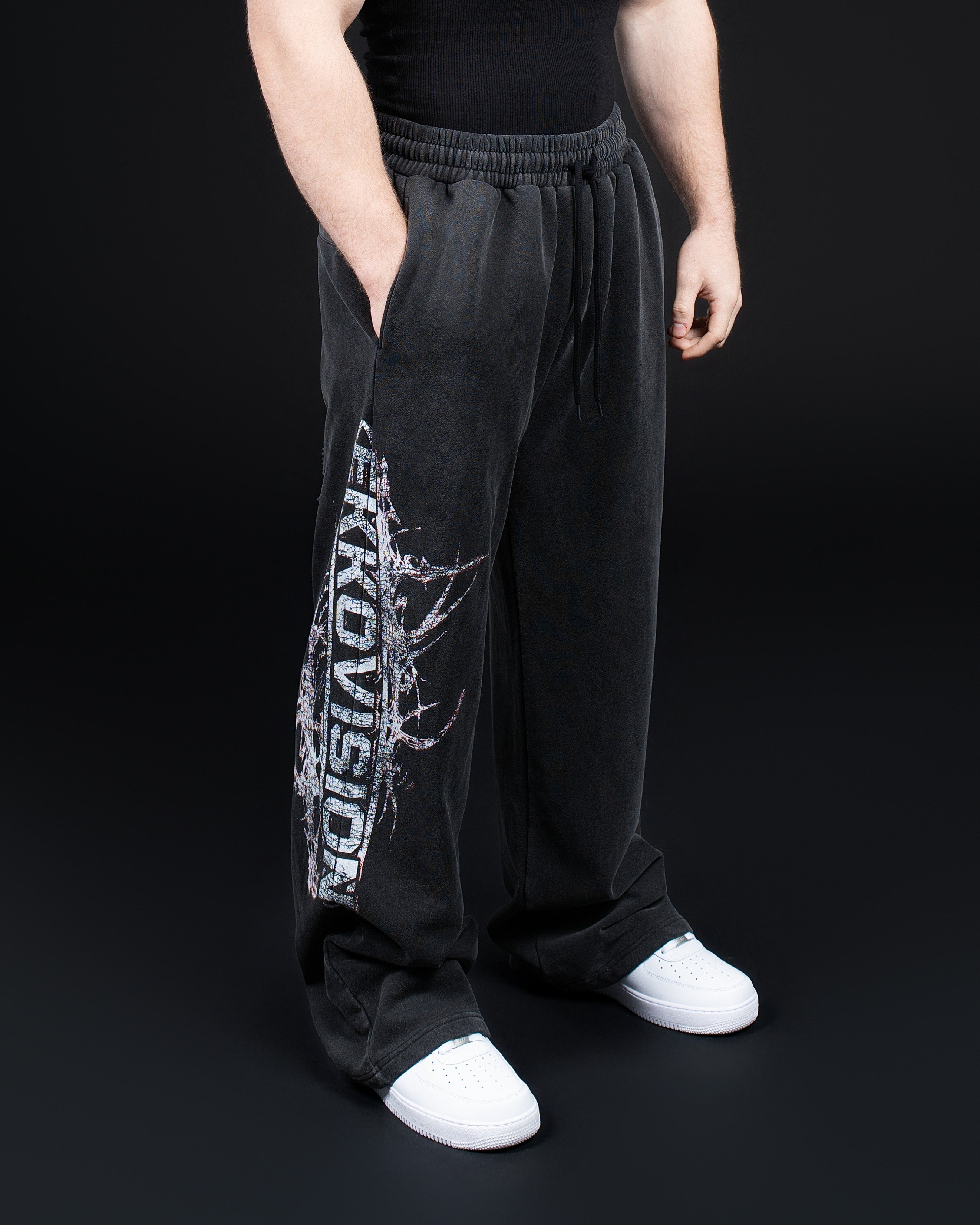 Oversized Acid Wash Fleece Sweatpants – ekkovision