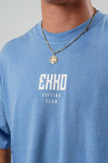 BOLD EKKO Lifting Club Acid Washed 100% Cotton Oversized T-shirt