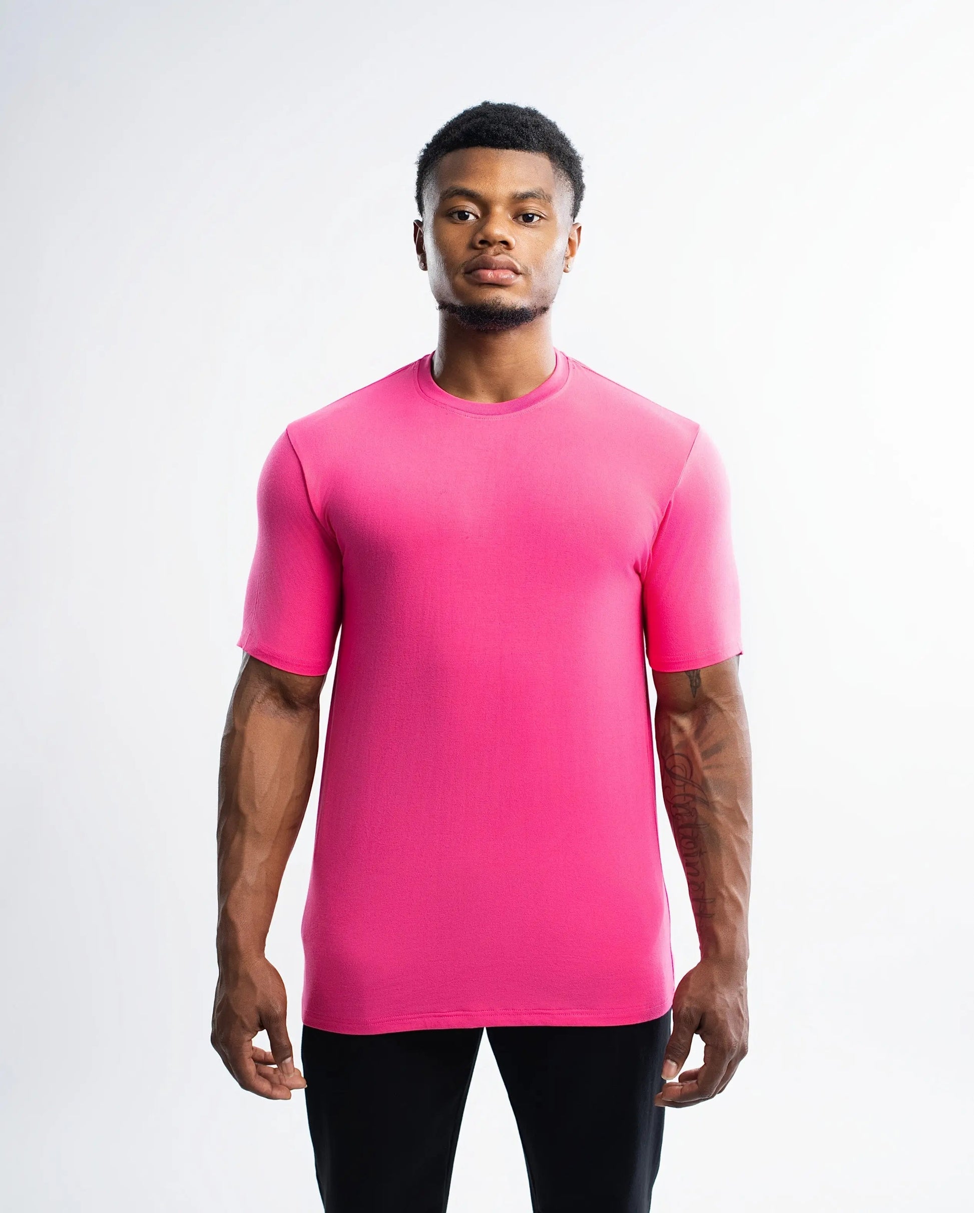 Pink CLEARANCE COLORS MEN'S BLANK FITTED T SHIRT (Copy) ekkovision