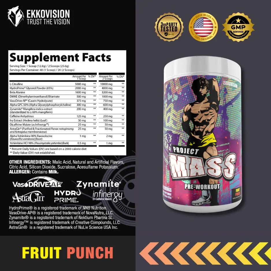 Discover Project Mass - Noah Mason Signature Preworkout