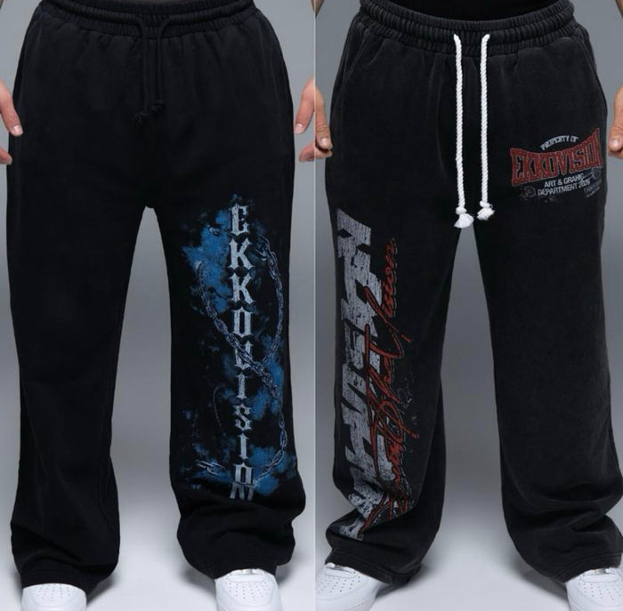 Oversized Acid Wash Fleece Sweatpants