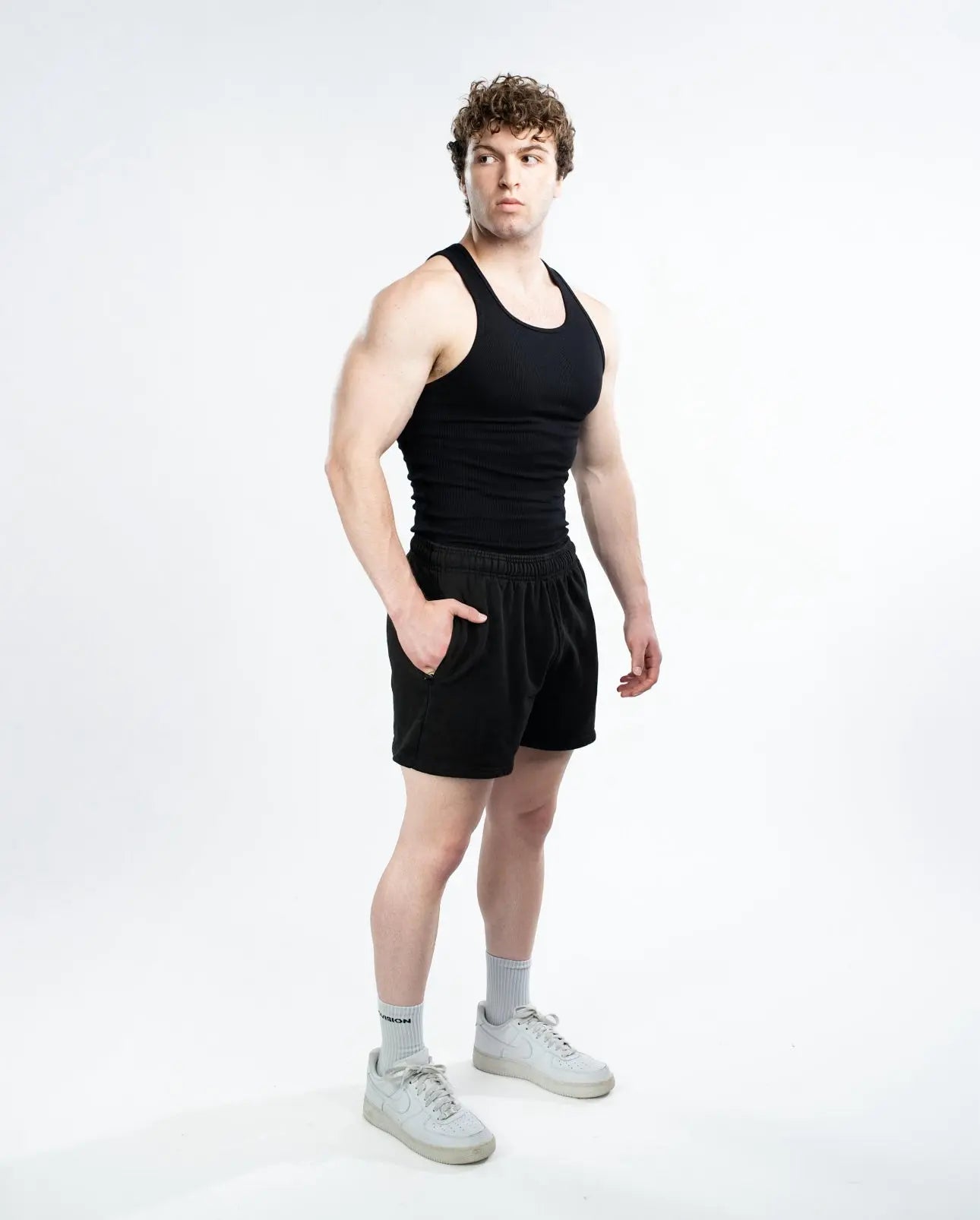 Ekko Blank Terry Cotton Shorts - 5 Inch Inseam