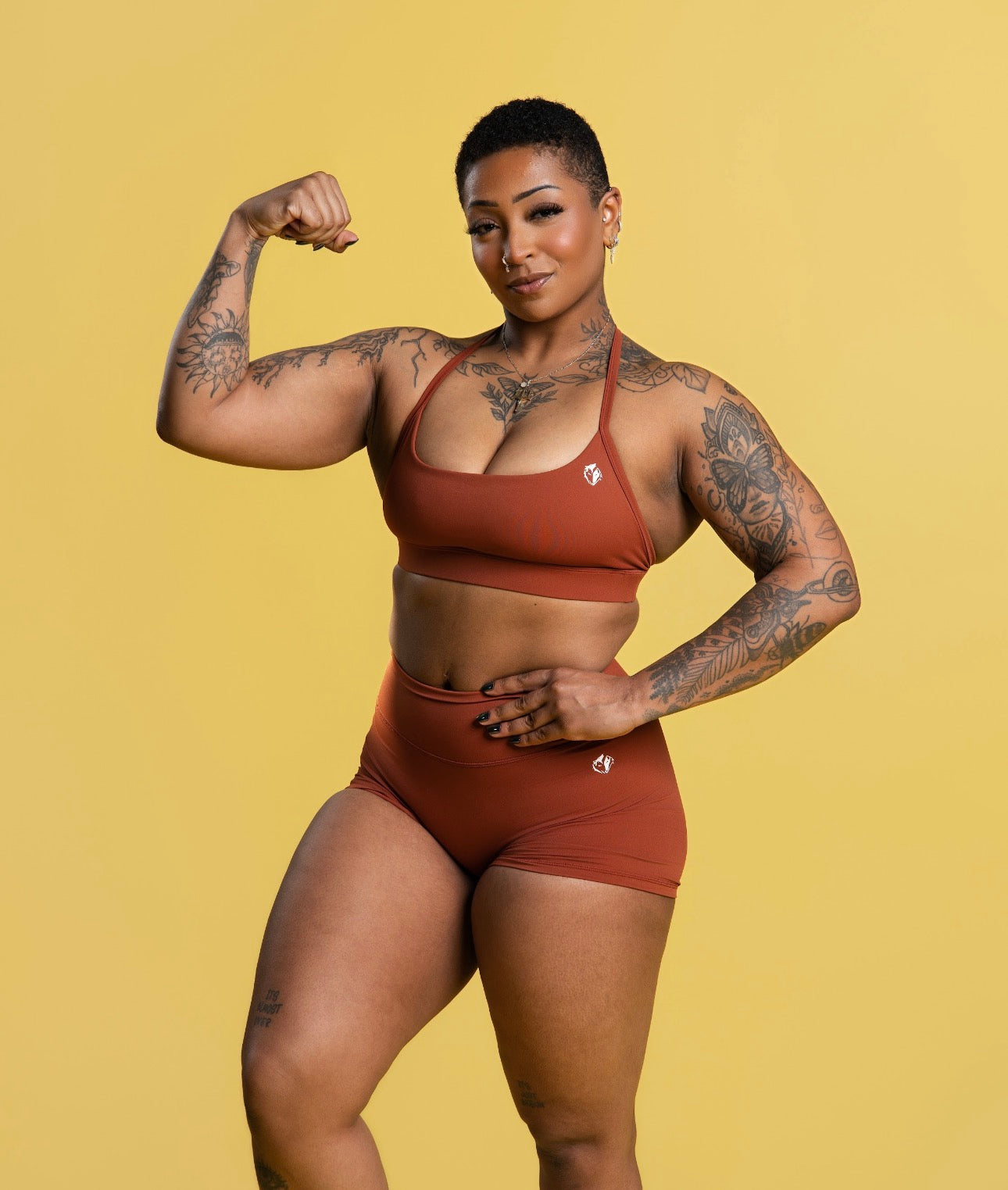 Ekko Womens Minimal Halter Sports Bra