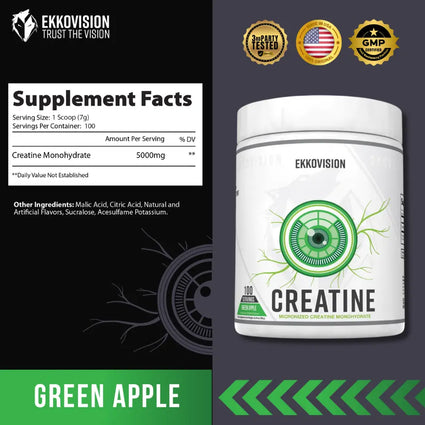 Ekko Creatine 3RD Party Tested Dietary Healthcare Supplement - ekkovision