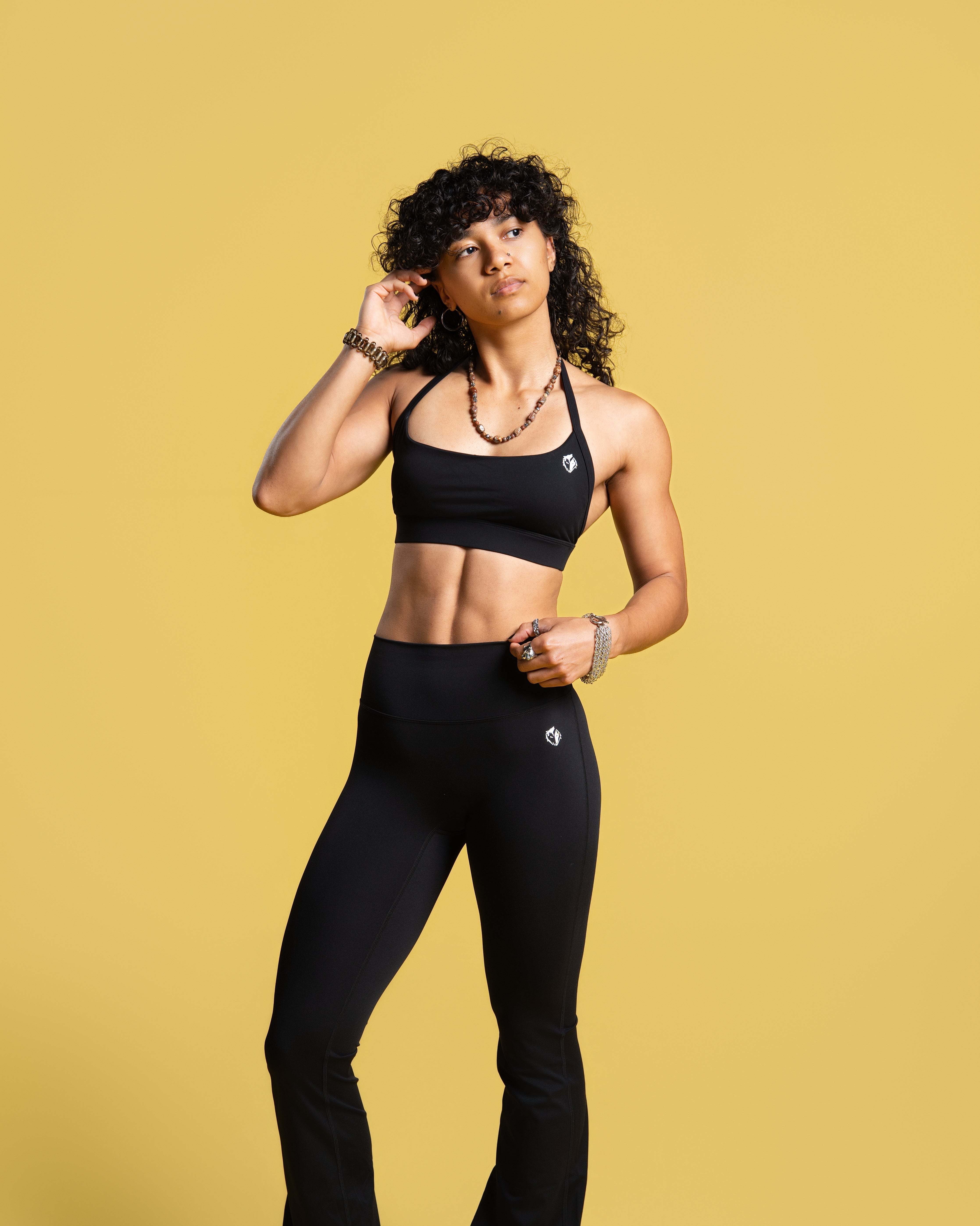 Ekko Womens Minimal Halter Sports Bra