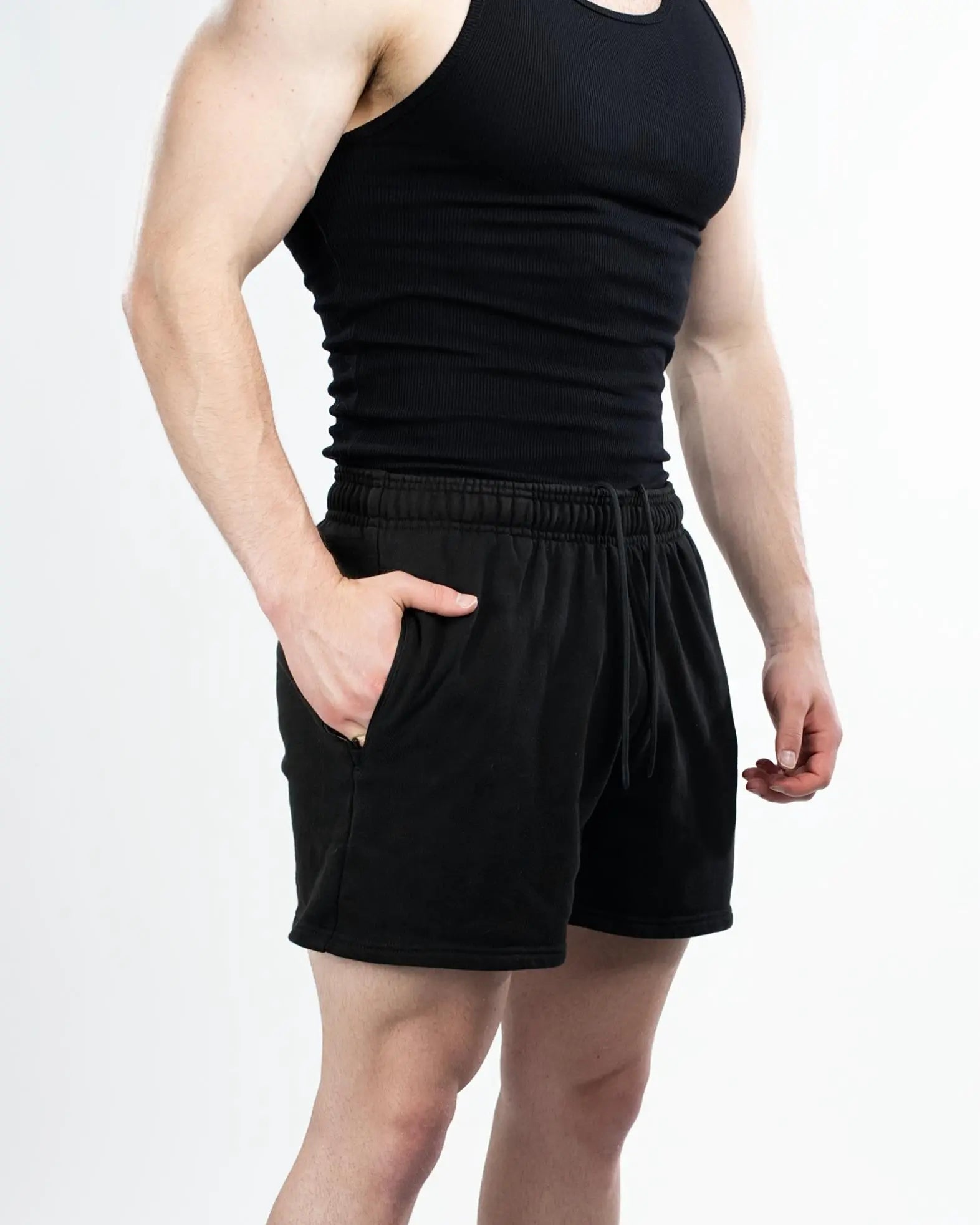 Ekko Blank Terry Cotton Shorts - 5 Inch Inseam