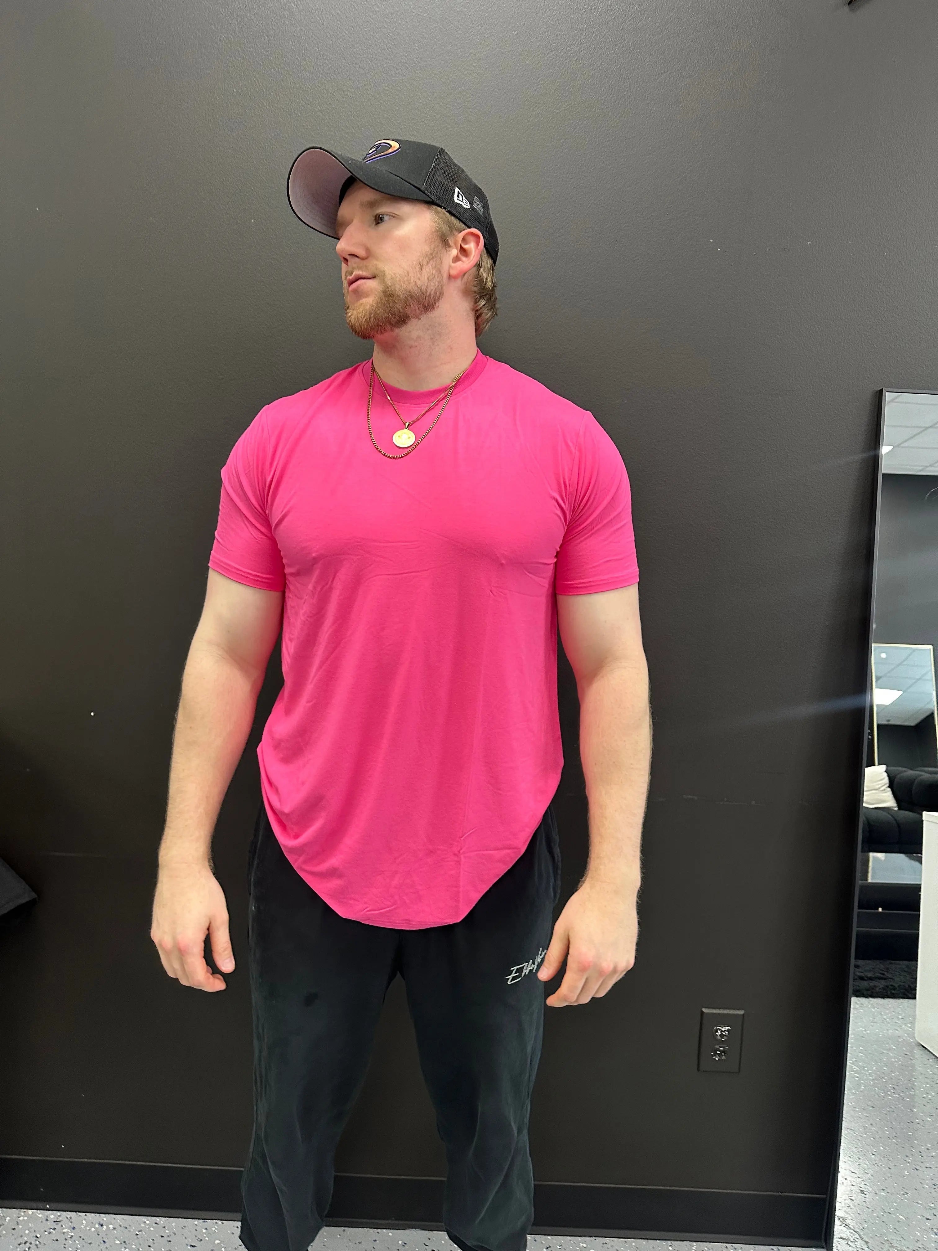 Pink CLEARANCE COLORS MEN'S BLANK FITTED T SHIRT (Copy) ekkovision