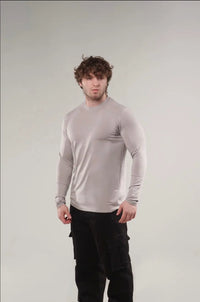 LONG SLEEVE MEN'S BLANK FITTED T SHIRT