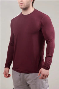 LONG SLEEVE MEN'S BLANK FITTED T SHIRT