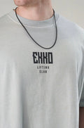 BOLD EKKO Lifting Club Acid Washed 100% Cotton Oversized T-shirt