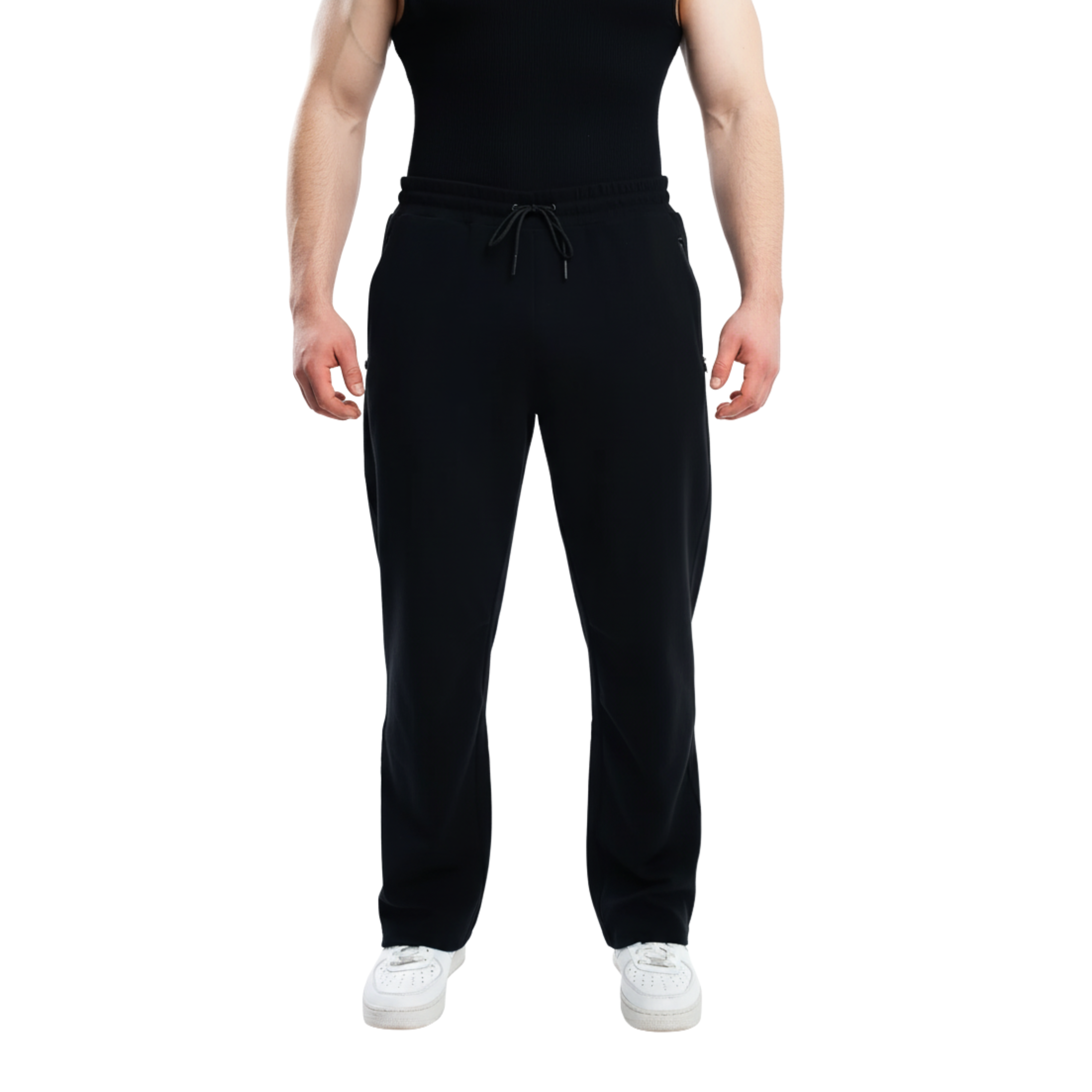 Terry Cotton Straight Leg Jogger