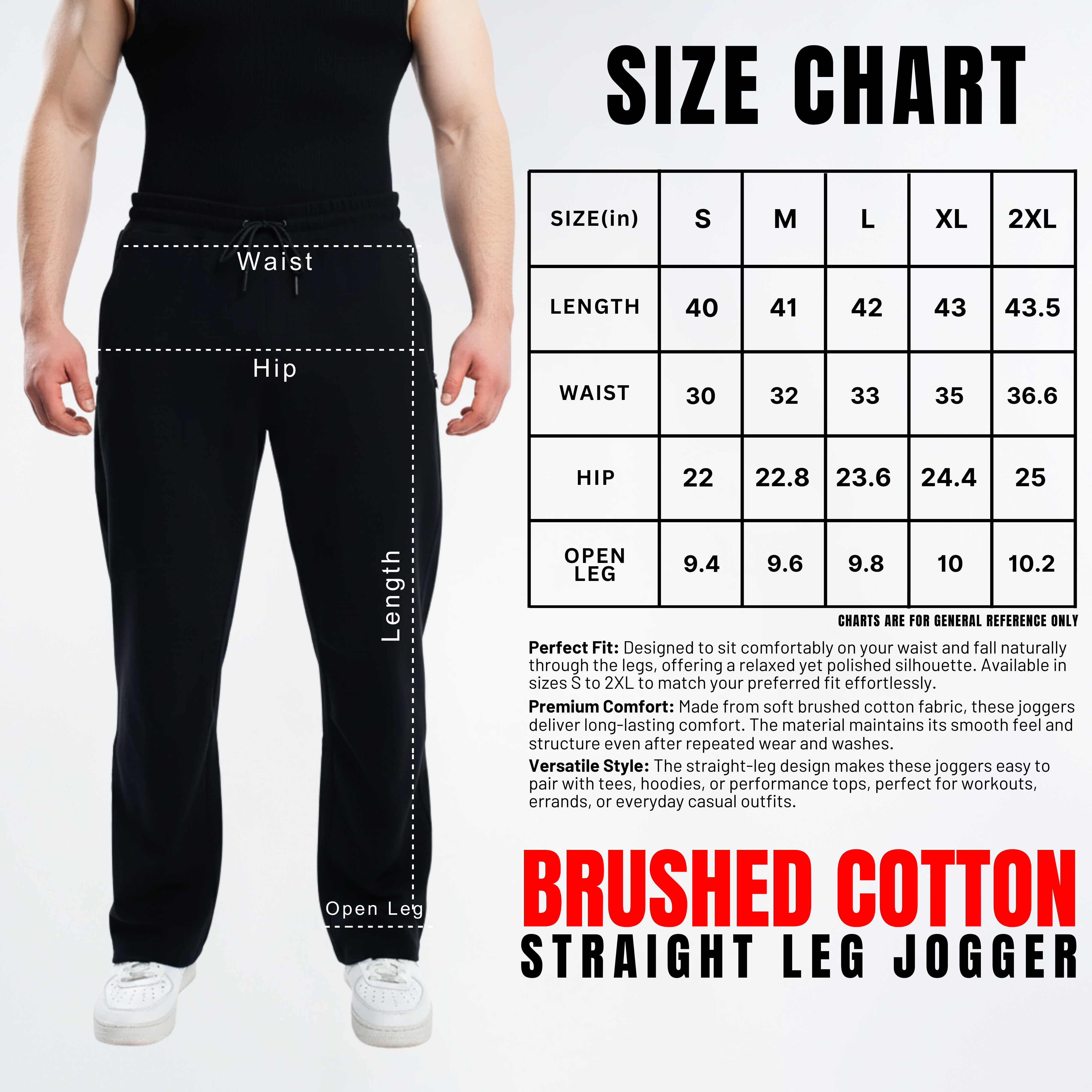 Terry Cotton Straight Leg Jogger