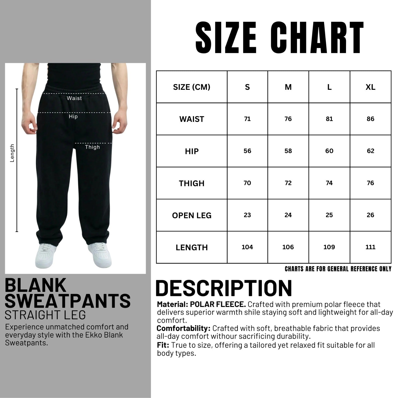 EKKO Blank Straight Leg Sweatpants - ekkovision