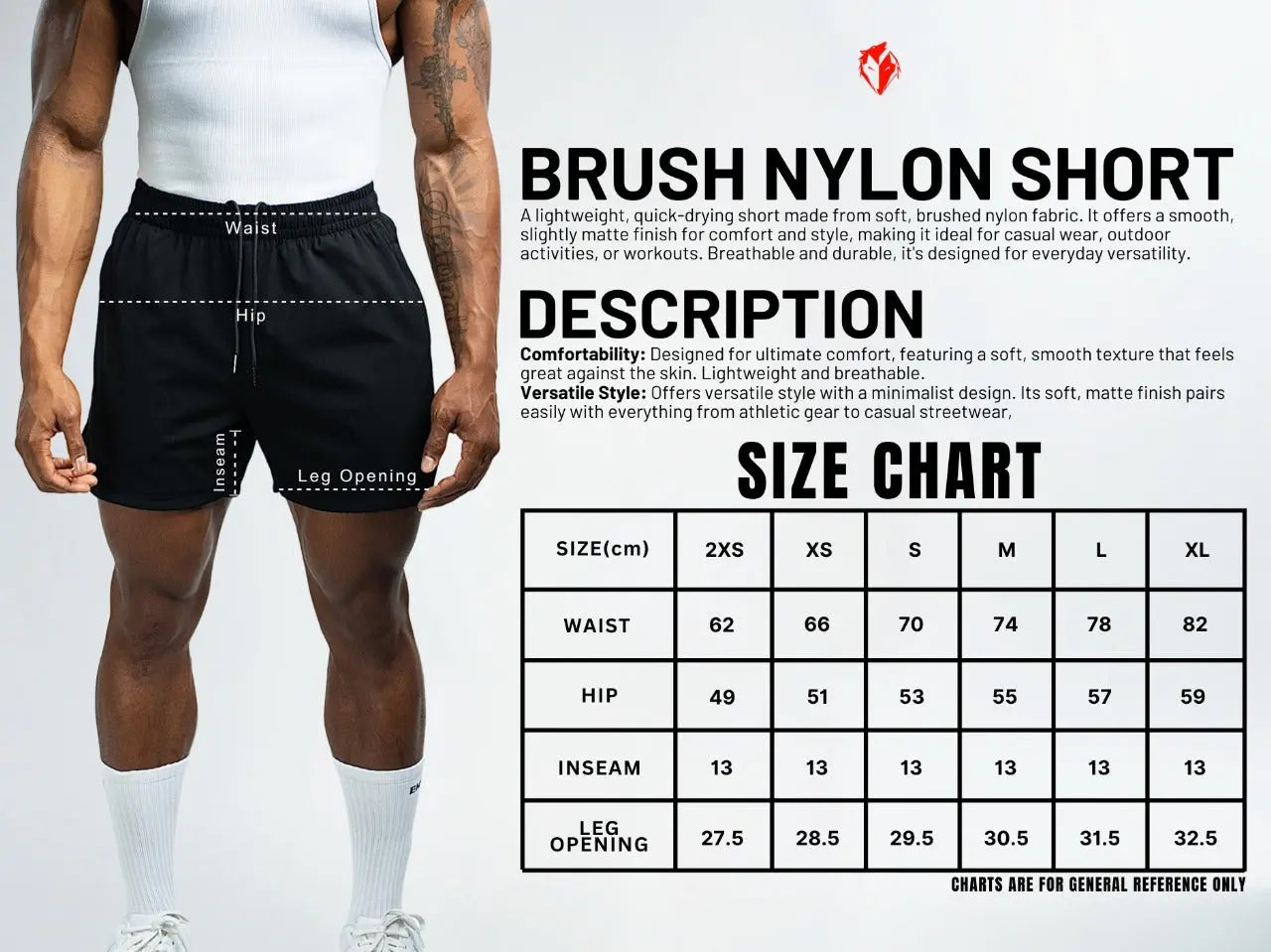 EKKO Blank Brushed Nylon Shorts