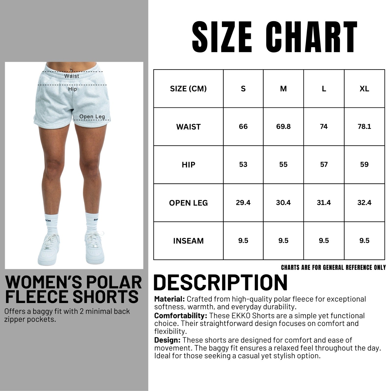 EKKO Women’s Polar Fleece Shorts