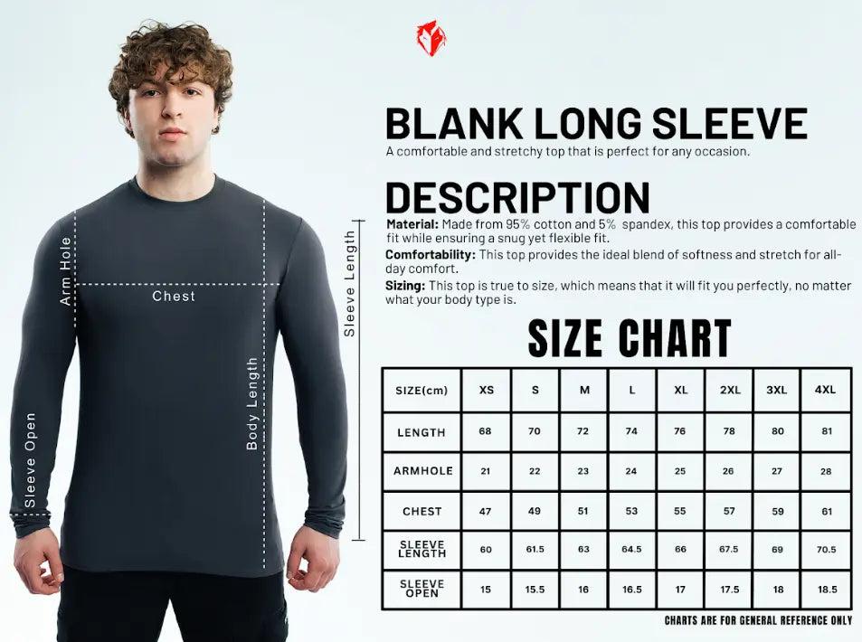 EKKO Blank LONG SLEEVE Menswear 240 GSM