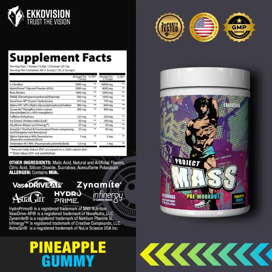 Discover Project Mass - Noah Mason Signature Preworkout – ekkovision